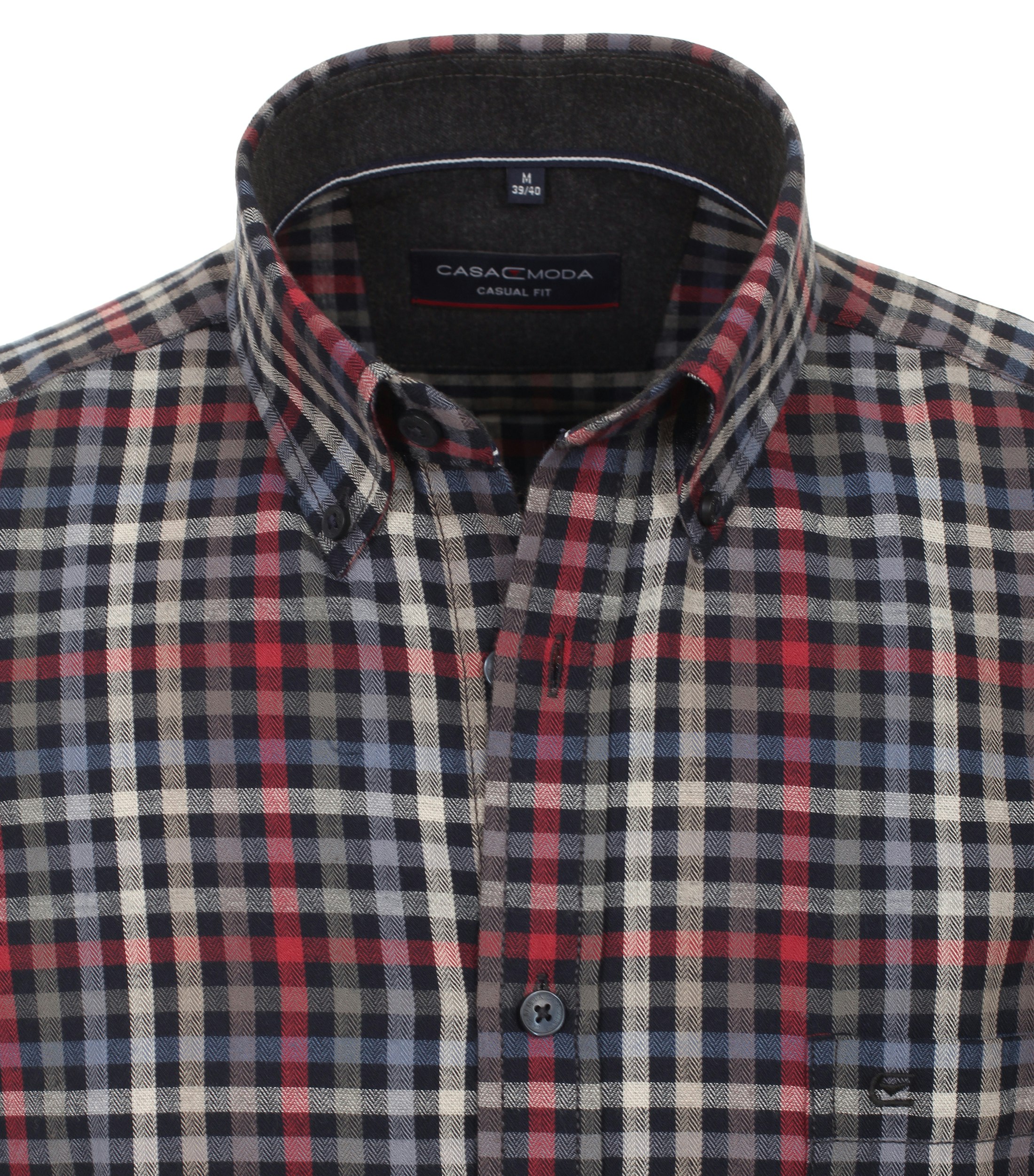 Ein Freizeithemd im kariert Muster in der Farbe Mittelrot