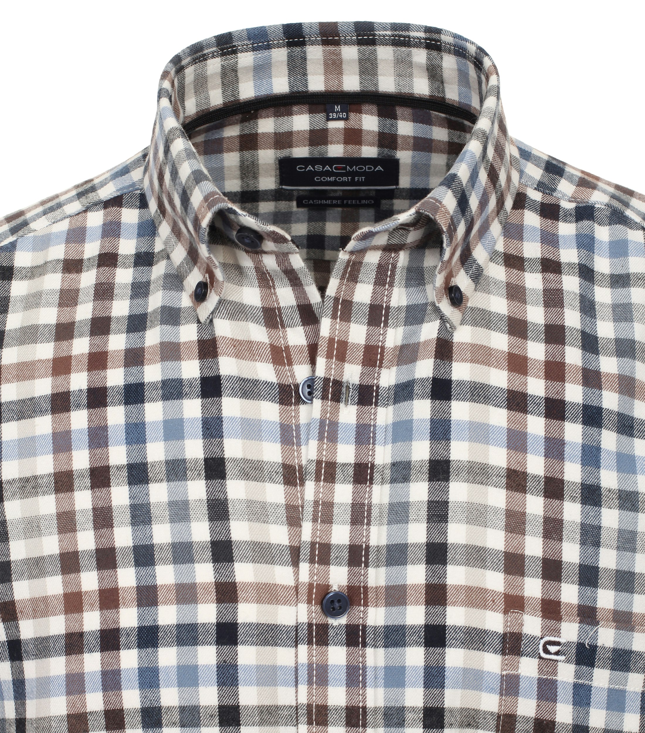 Ein Freizeithemd im kariert Muster in der Farbe Olive