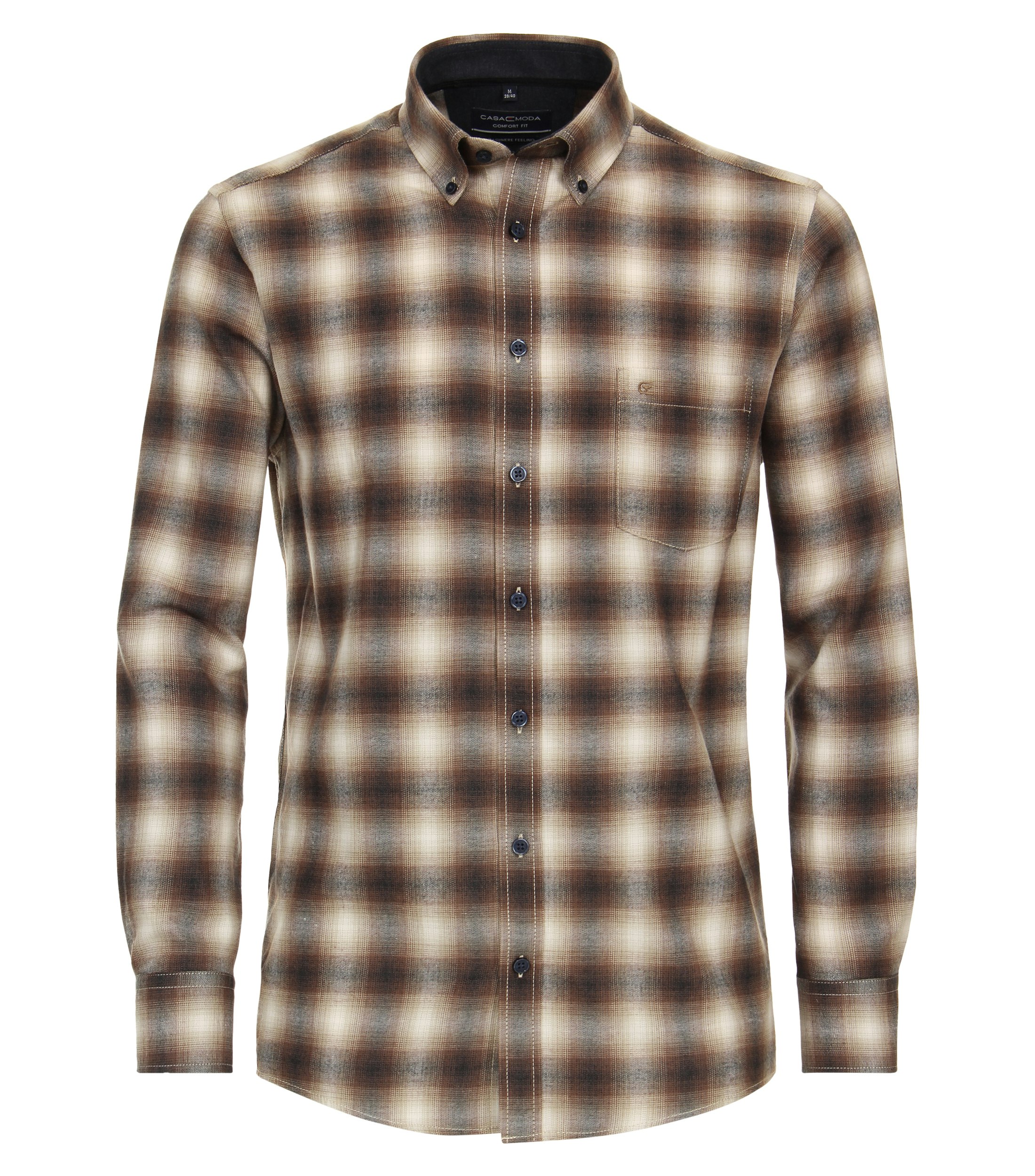 Ein Freizeithemd im kariert Muster in der Farbe Olive