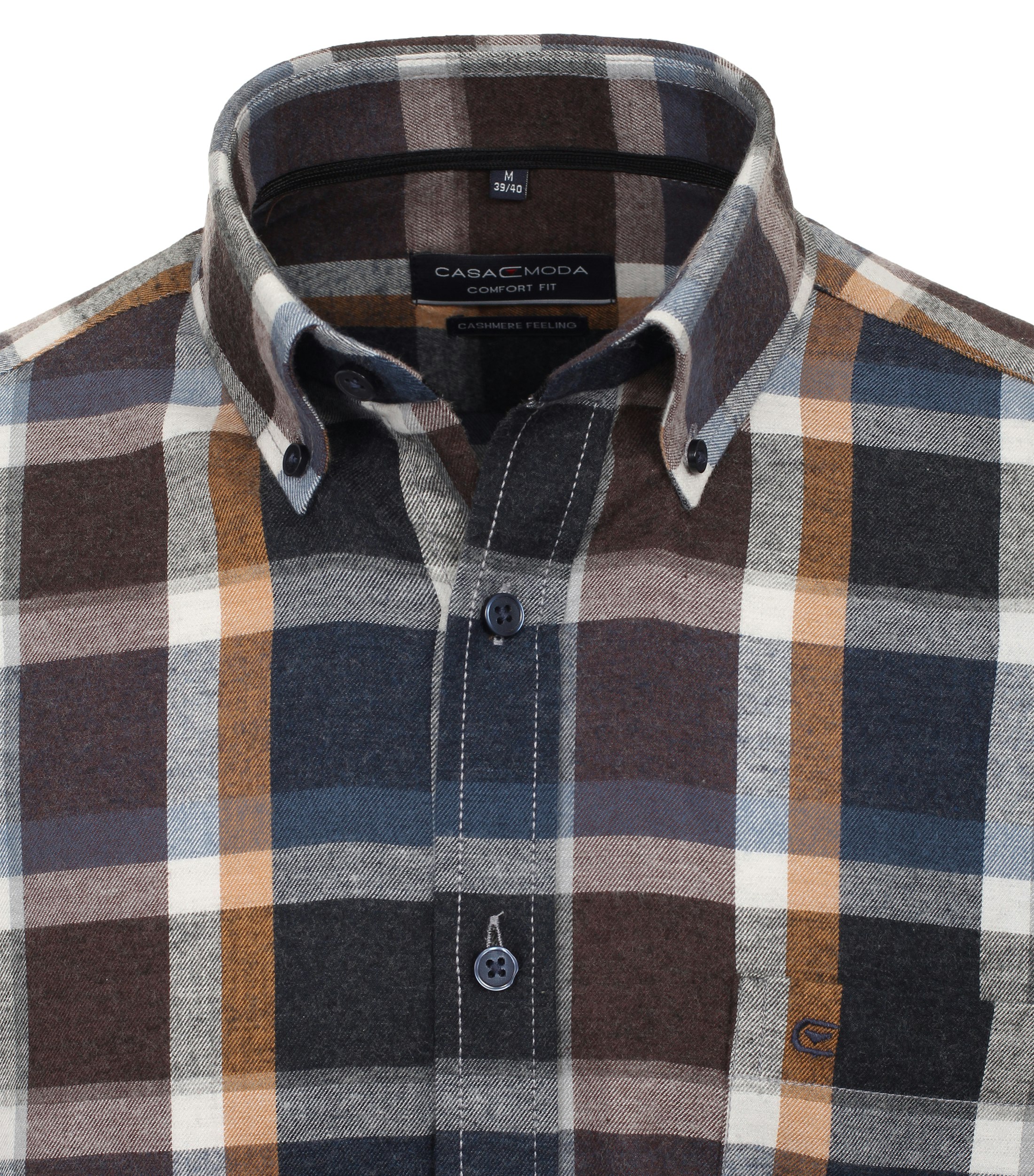 Ein Freizeithemd im kariert Muster in der Farbe Olive