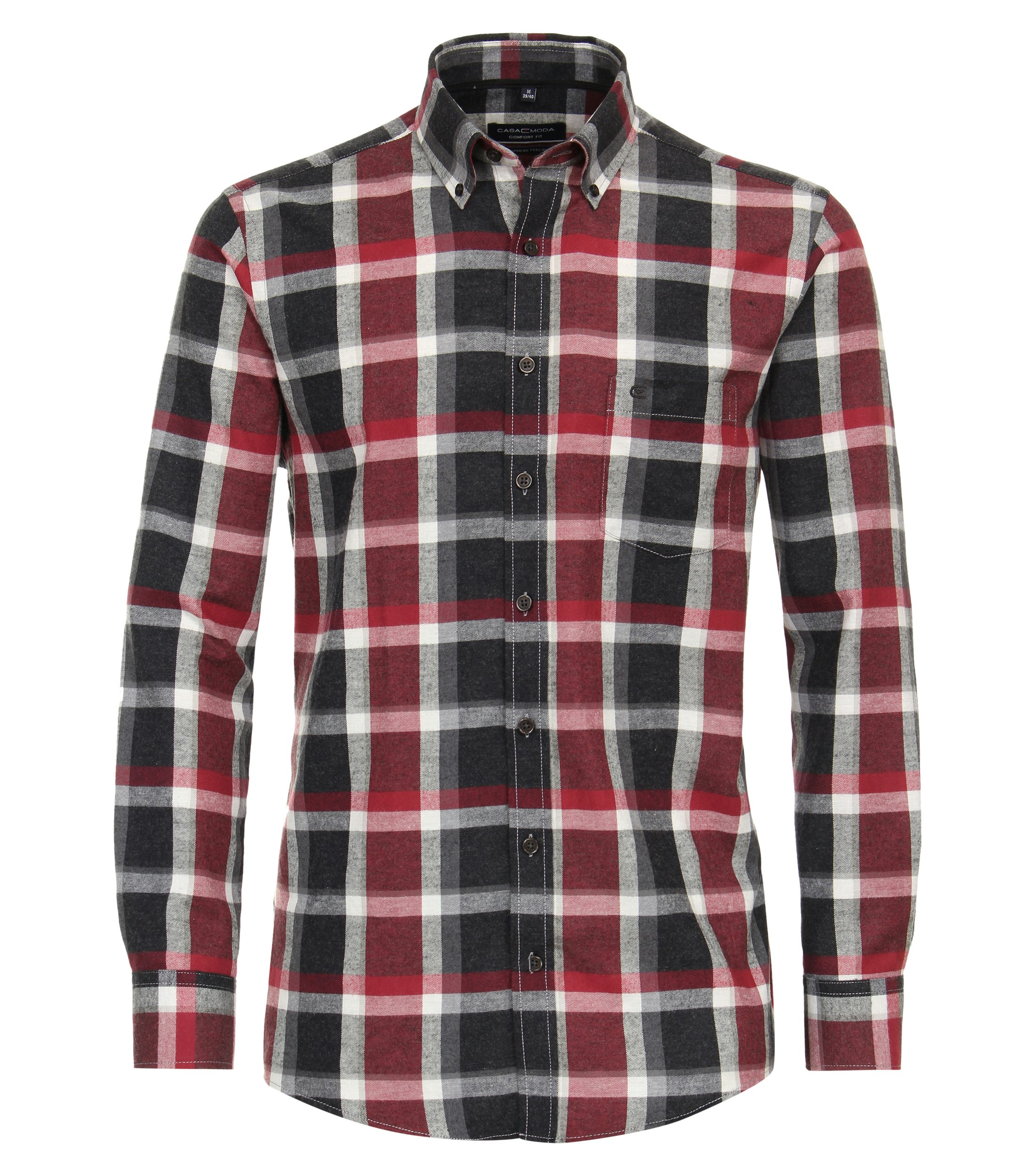 Ein Freizeithemd im kariert Muster in der Farbe Mittelrot