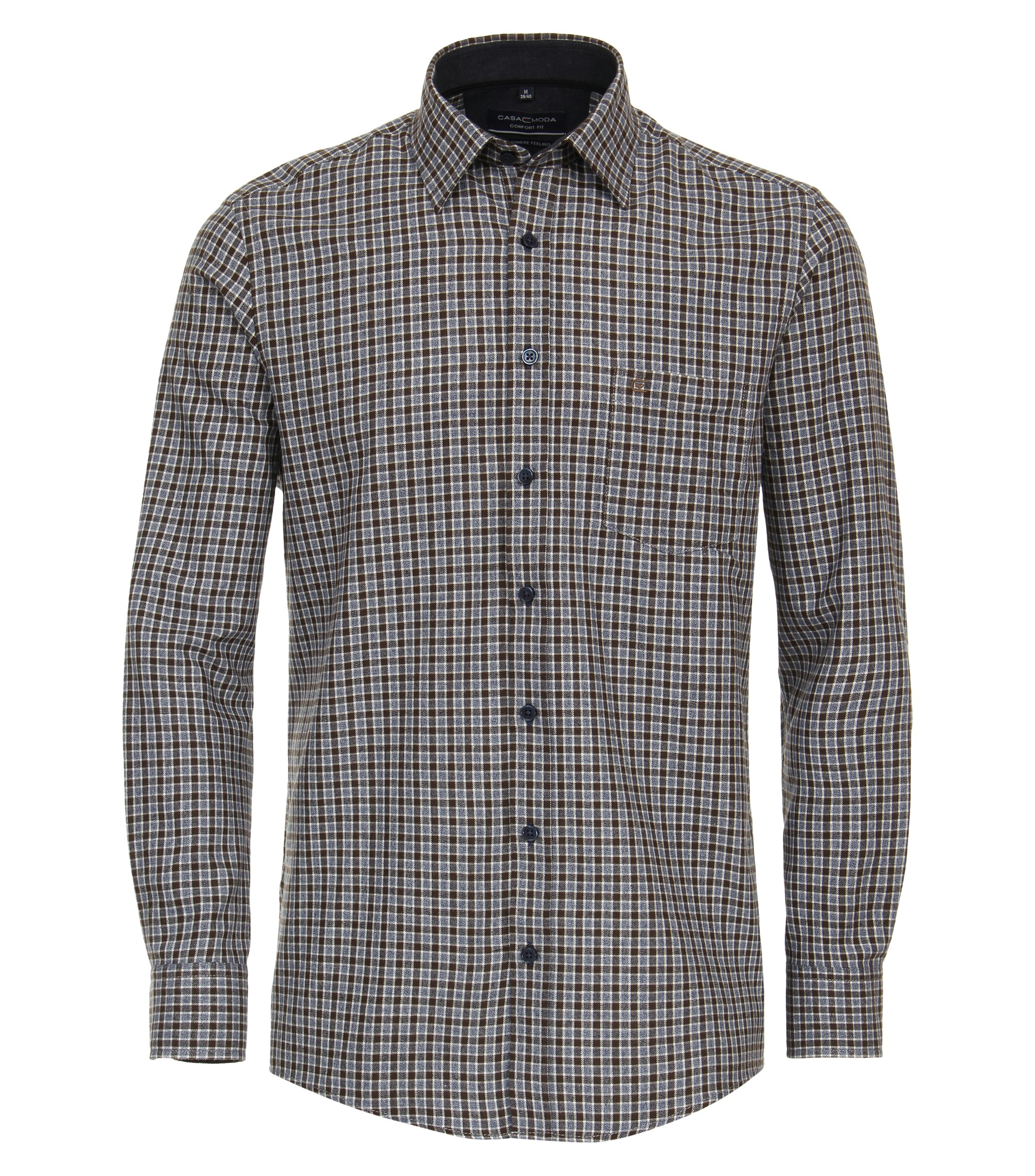 Ein Freizeithemd im kariert Muster in der Farbe Braun