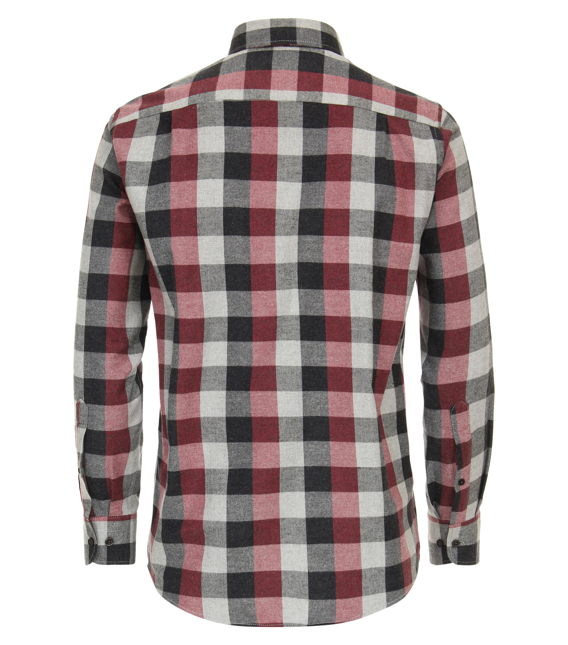 Ein Freizeithemd im kariert Muster in der Farbe Dunkelrot