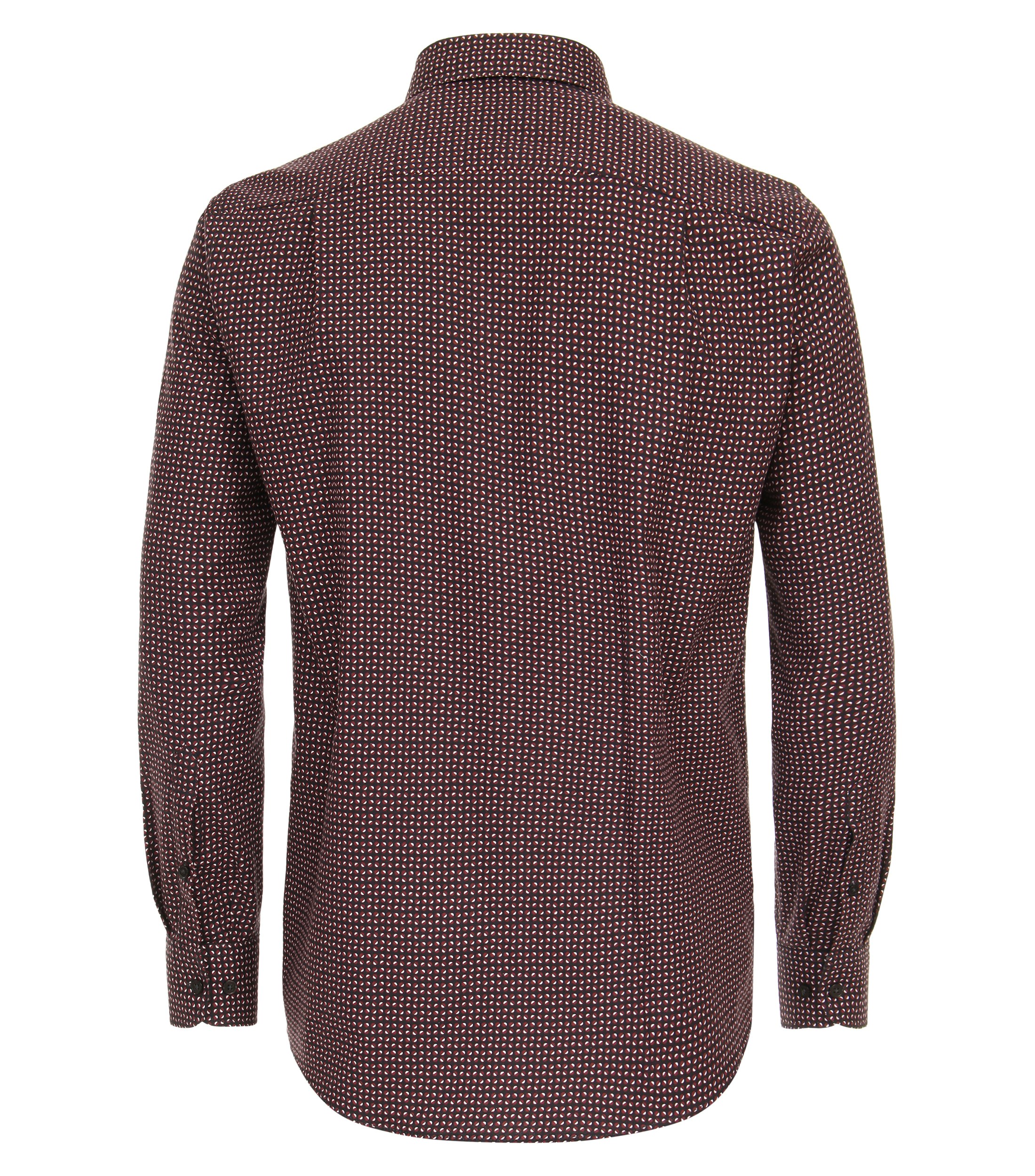 Ein Freizeithemd im Print Muster in der Farbe Dunkelrot