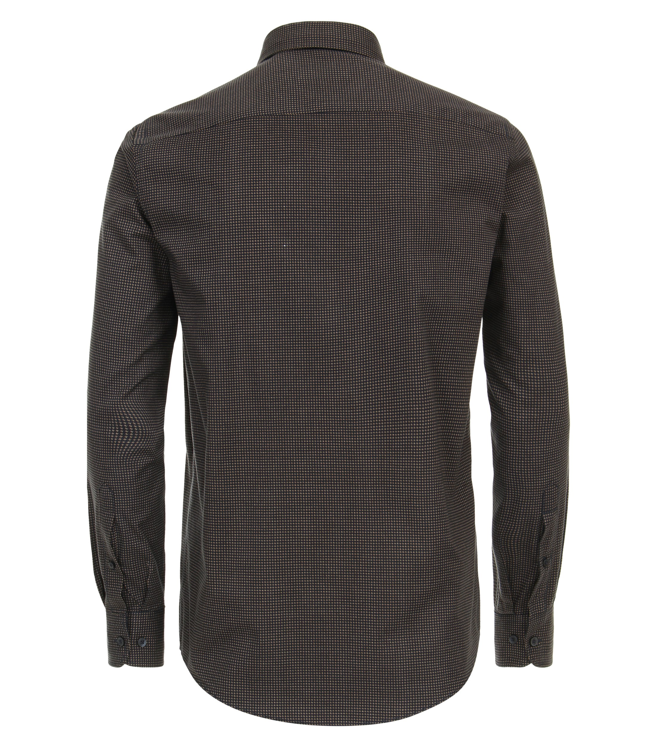 Ein Freizeithemd im uni Muster in der Farbe Braun