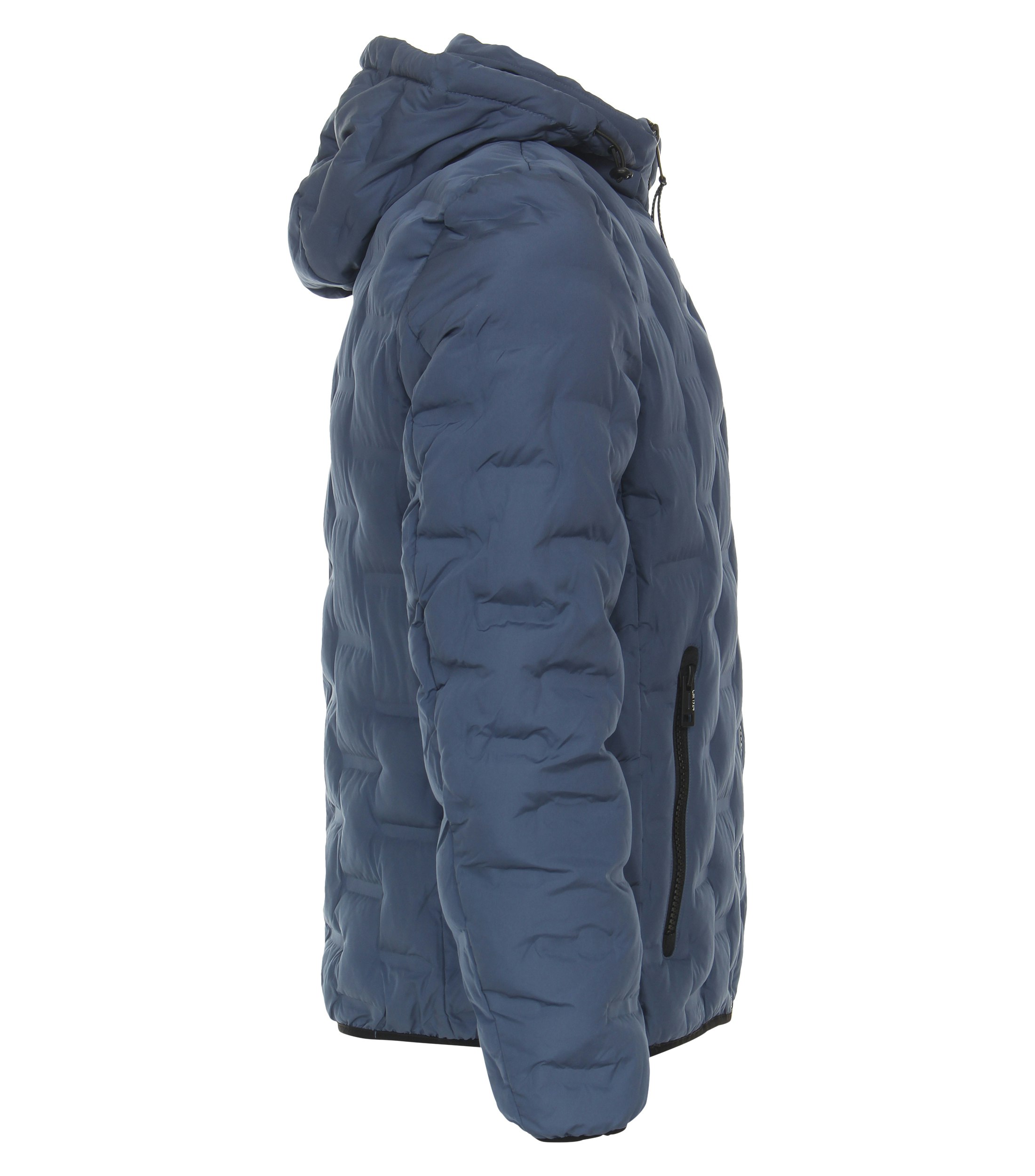 Steppjacke im unifarbenen Design in der Farbe Mittelblau
