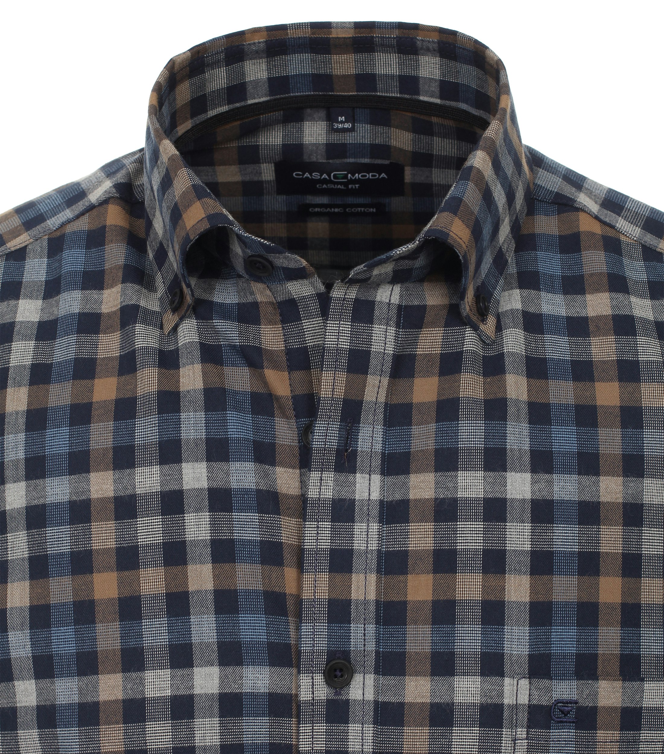 Ein Freizeithemd im kariert Muster in der Farbe Dunkelblau