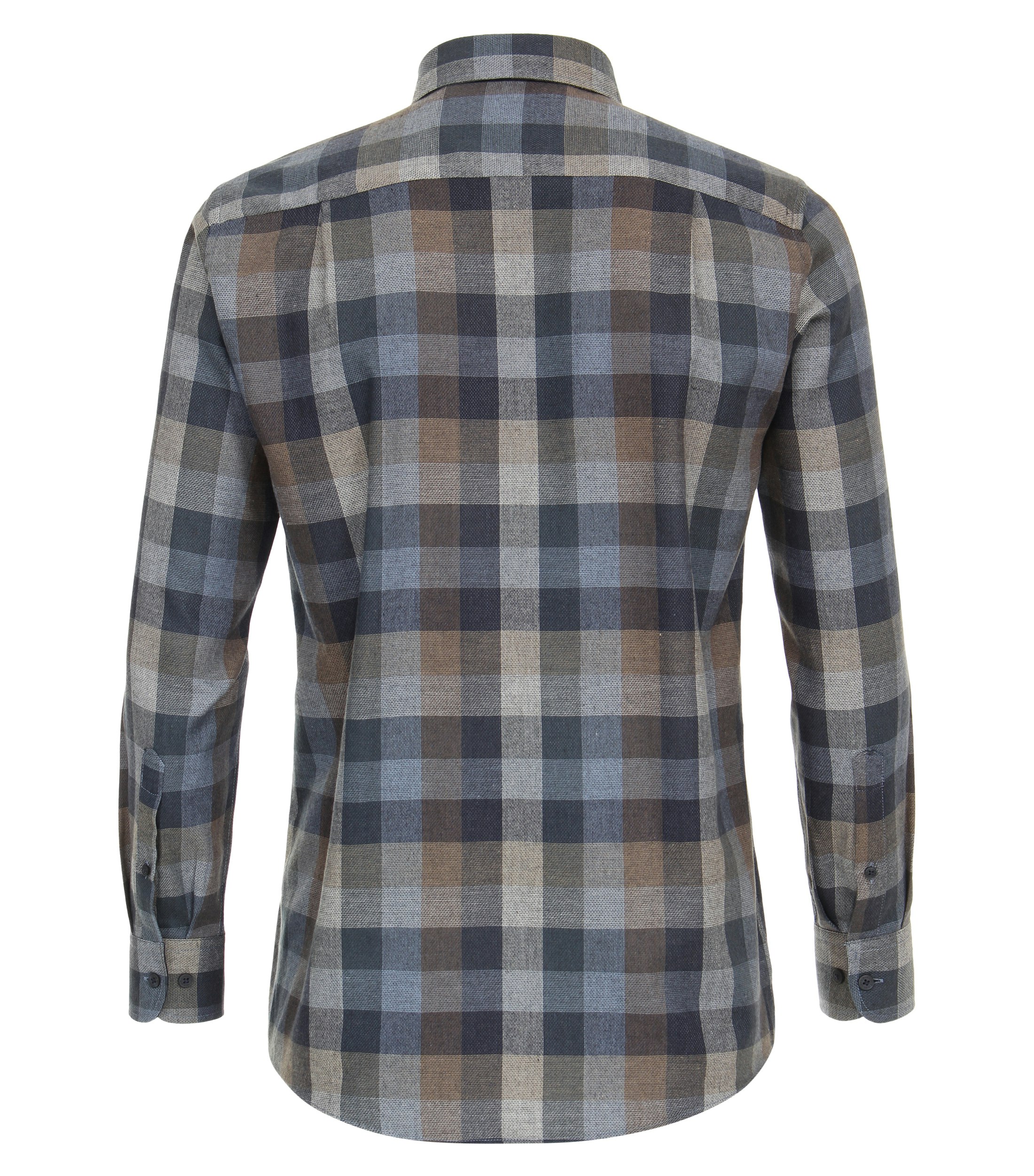 Ein Freizeithemd im kariert Muster in der Farbe Dunkelblau