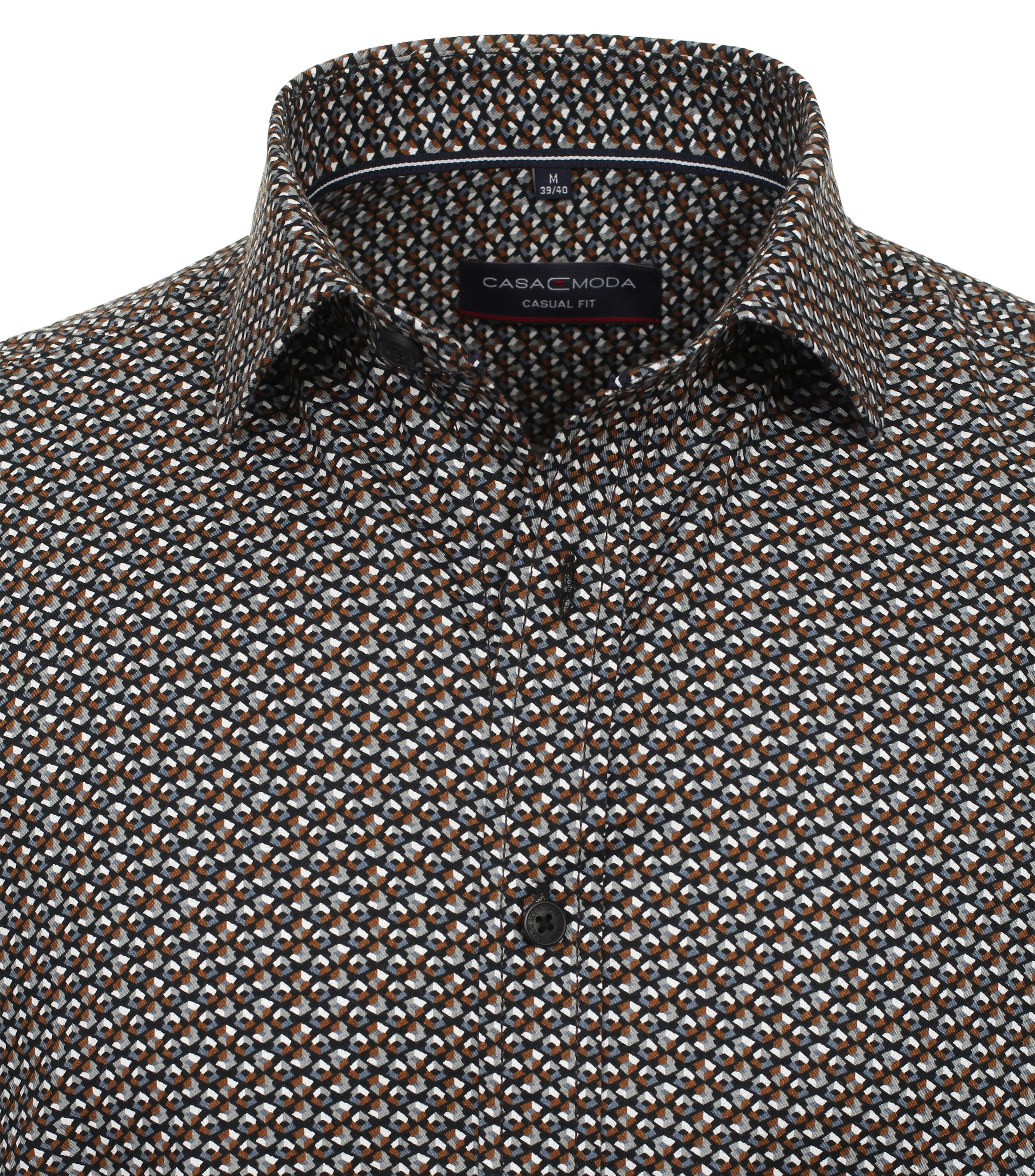 Ein Freizeithemd im Print Muster in der Farbe Braun