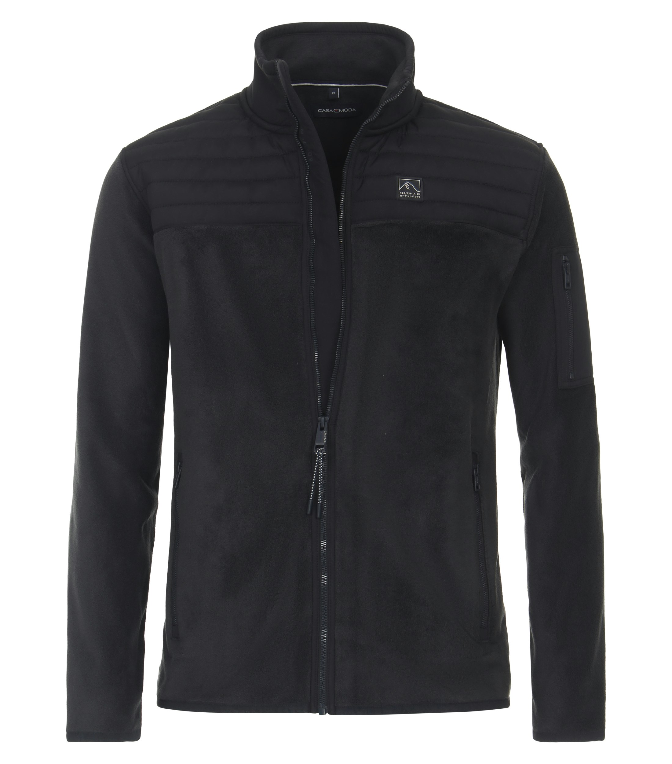 Ein Sweatjacke im uni Muster in der Farbe Dunkelblau