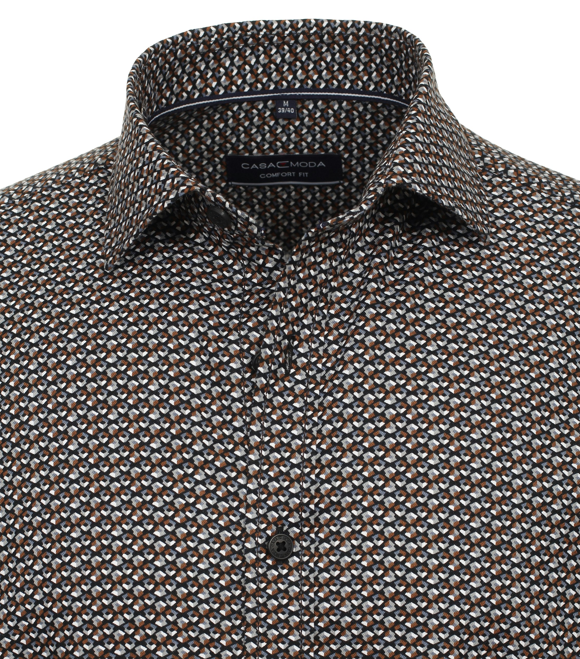 Ein Freizeithemd im Print Muster in der Farbe Braun