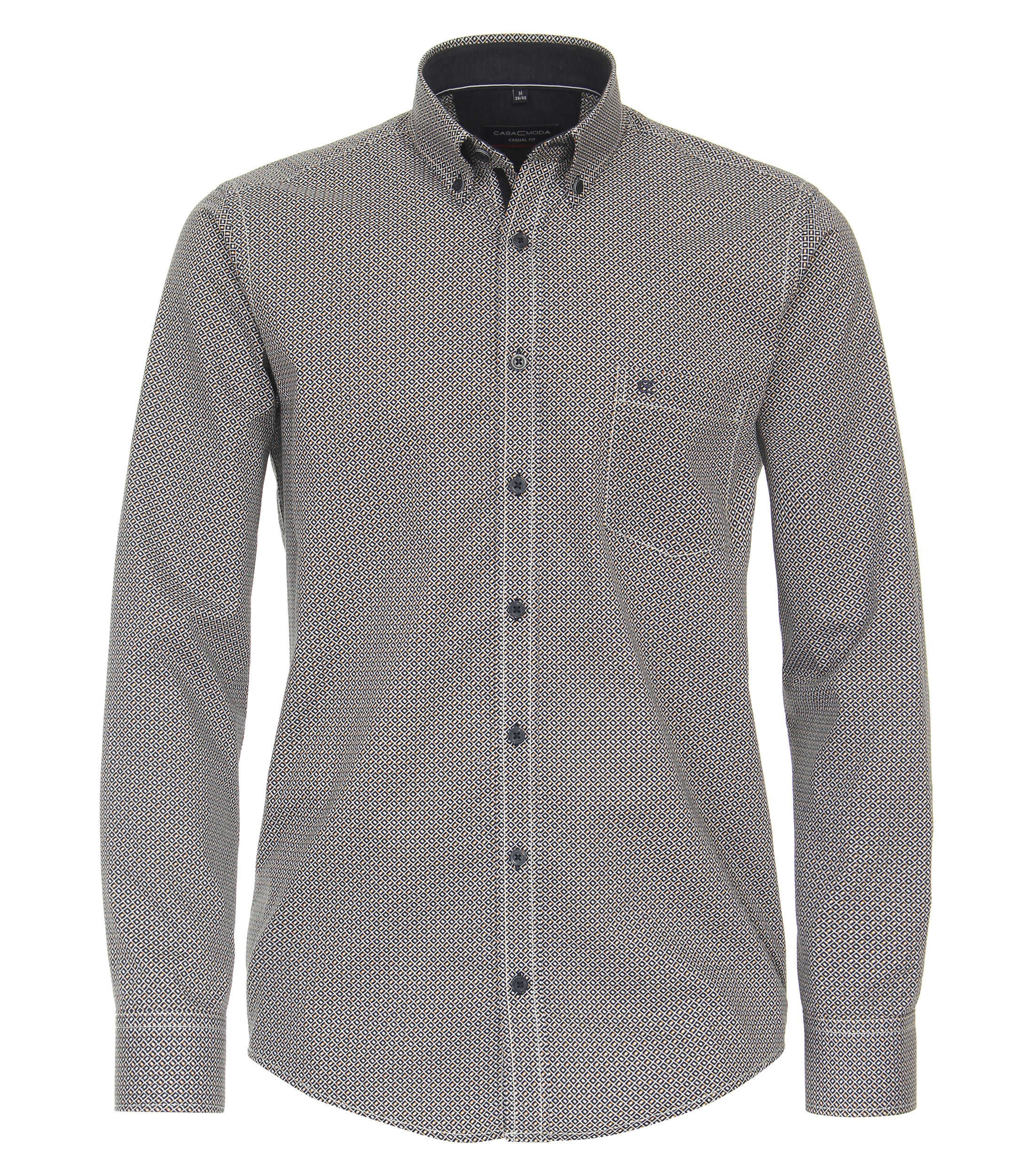 Ein Freizeithemd im Print Muster in der Farbe Gelb