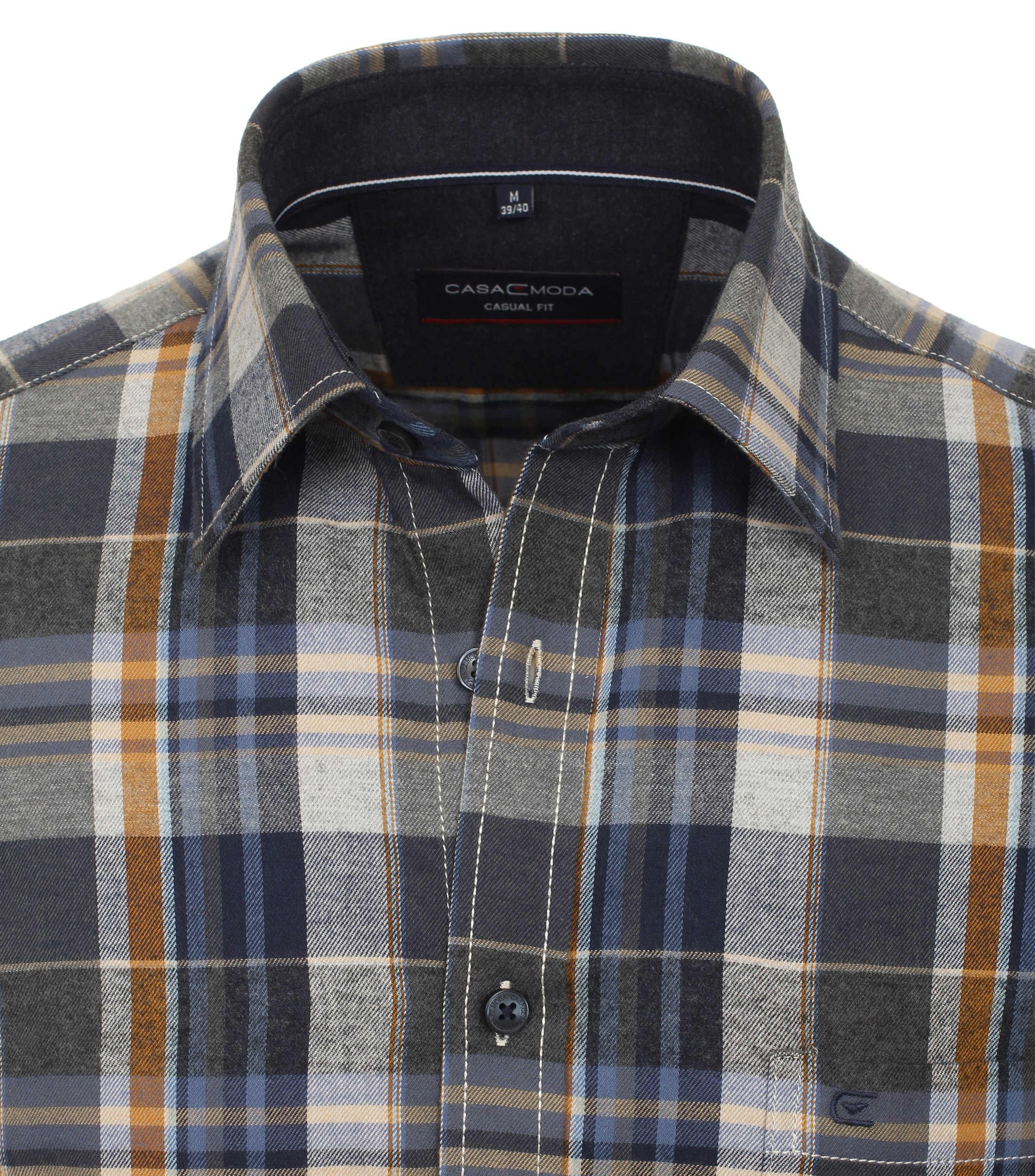 Ein Freizeithemd im kariert Muster in der Farbe Dunkelgrün