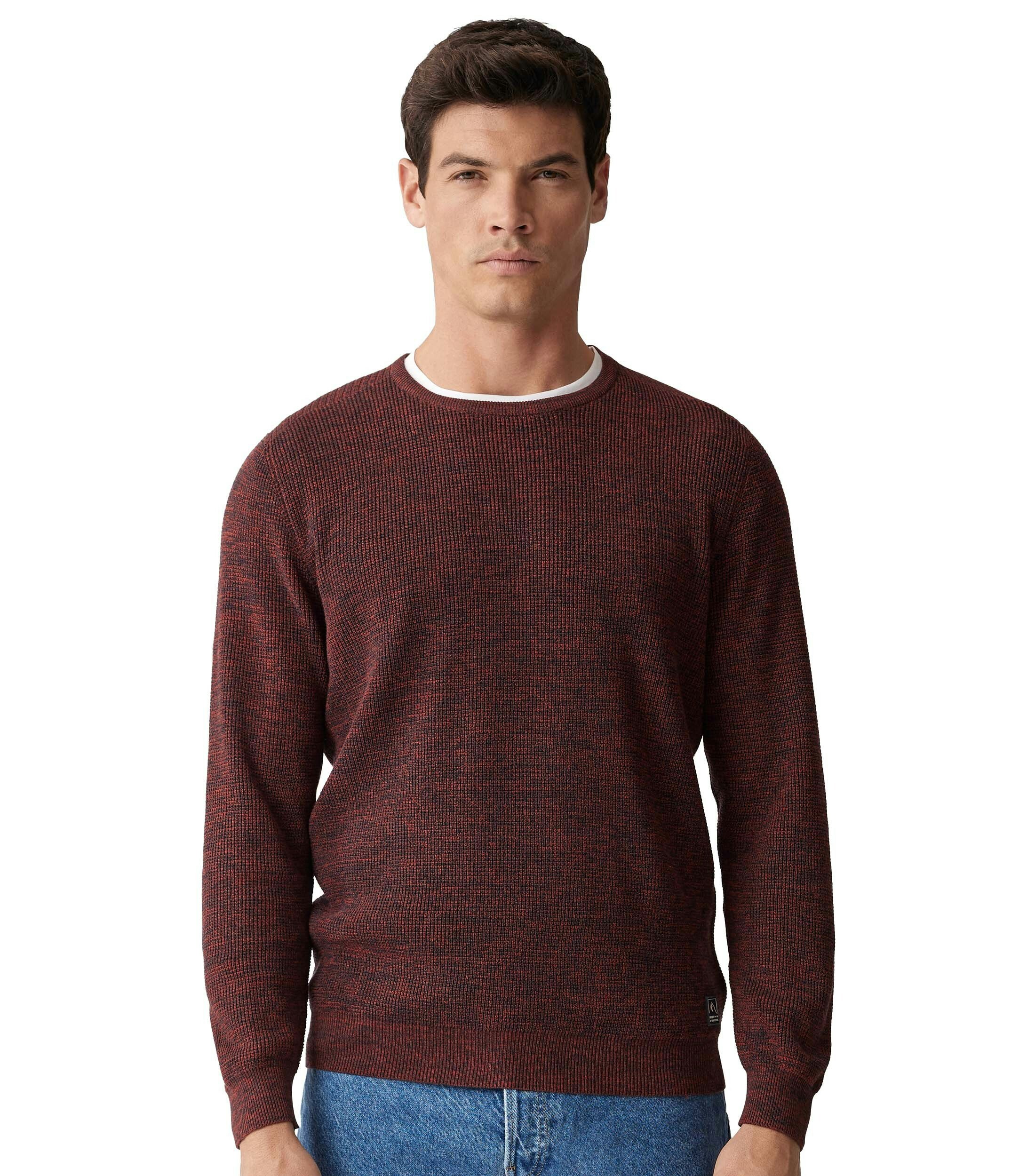 Ein Pullover im uni Muster in der Farbe Orange