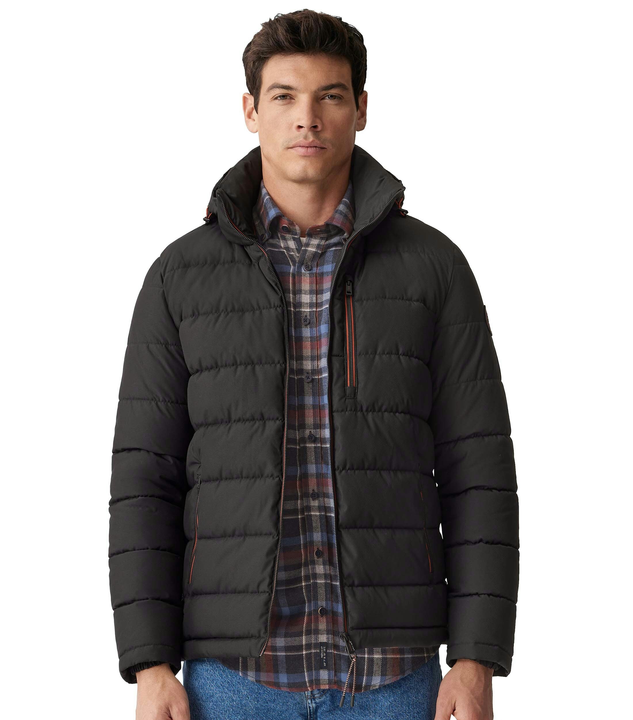 Ein Jacke im uni Muster in der Farbe Schwarz