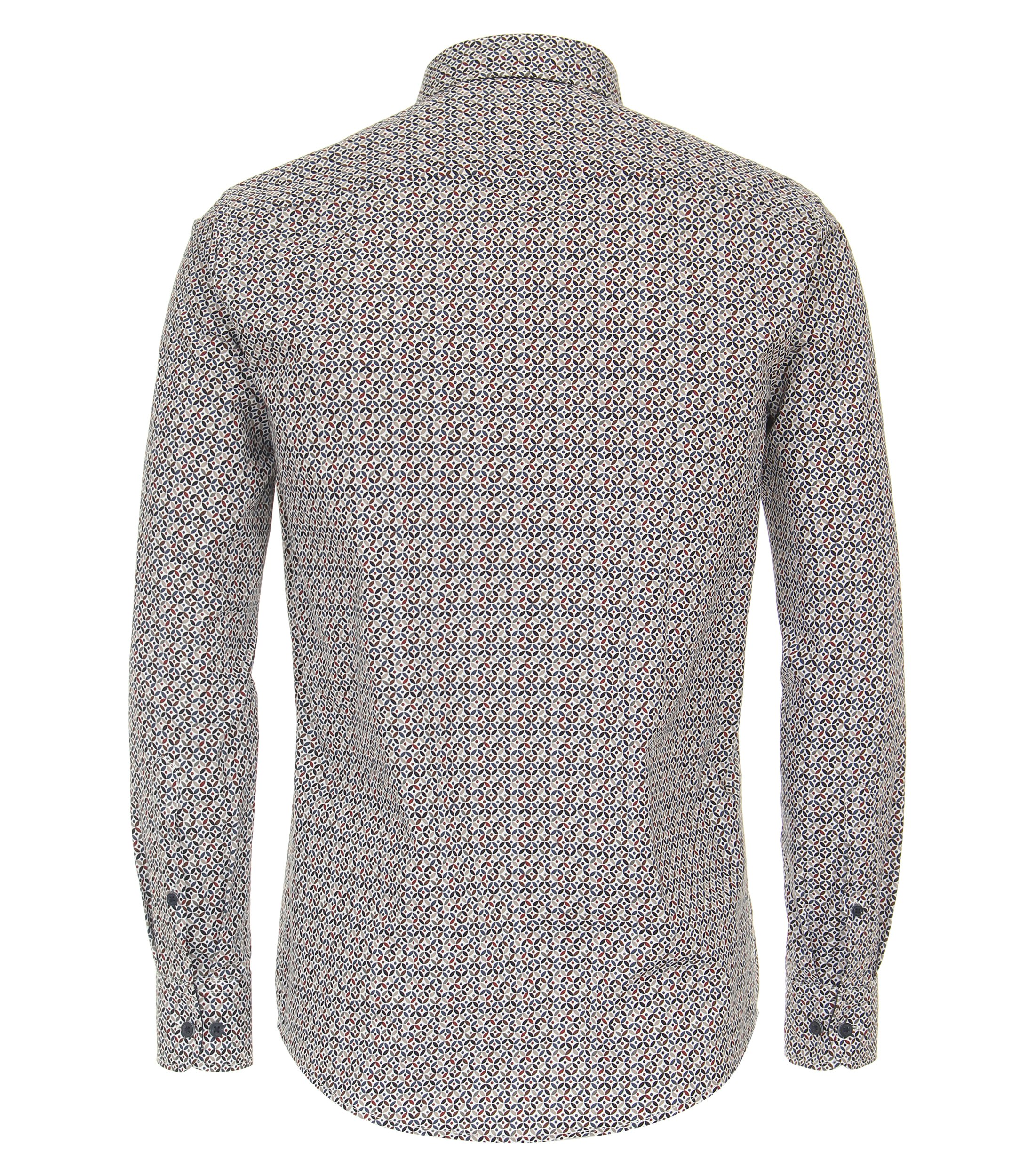 Ein Freizeithemd im Print Muster in der Farbe Dunkelrot