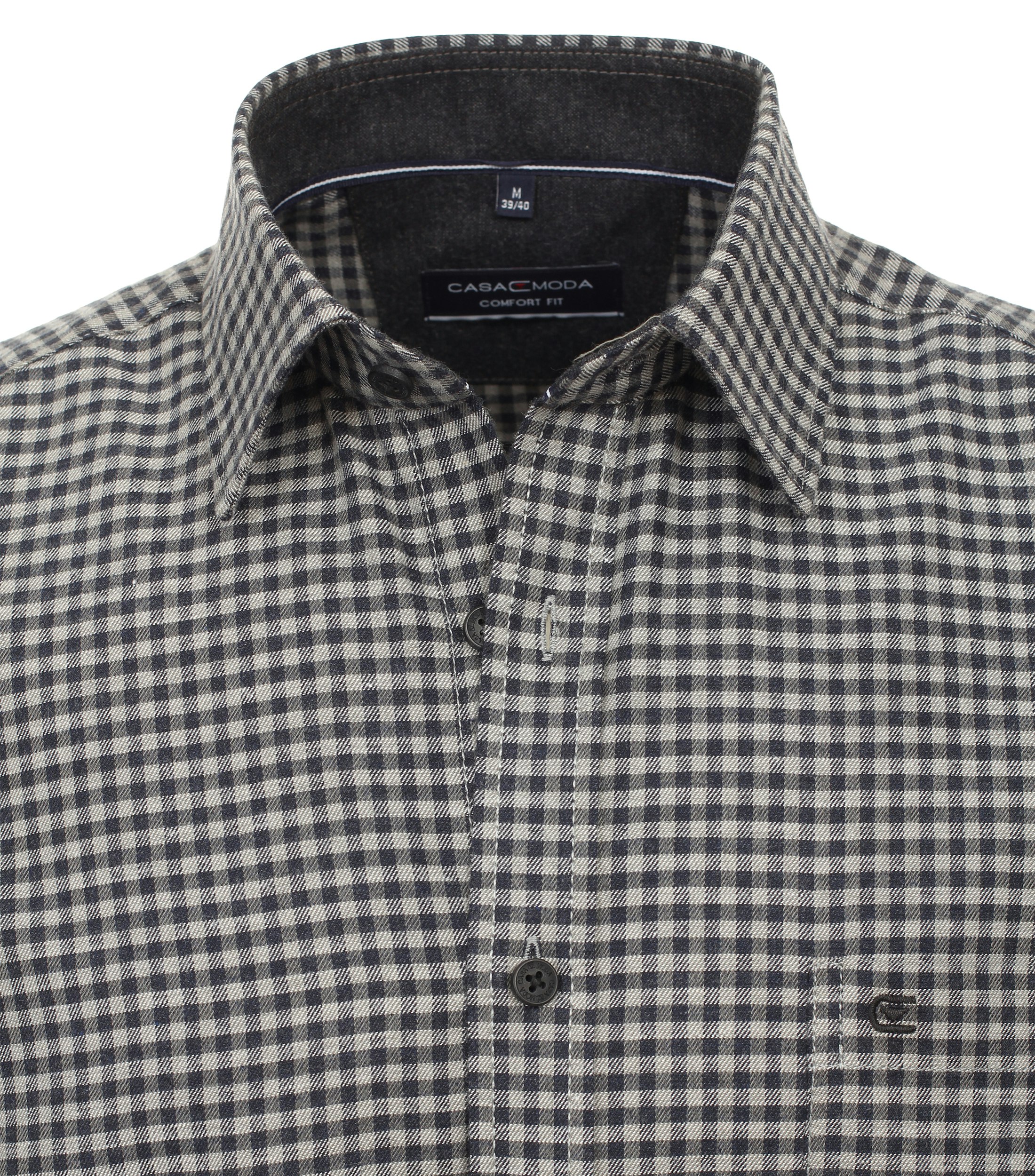 Ein Freizeithemd im kariert Muster in der Farbe Dunkelgrün