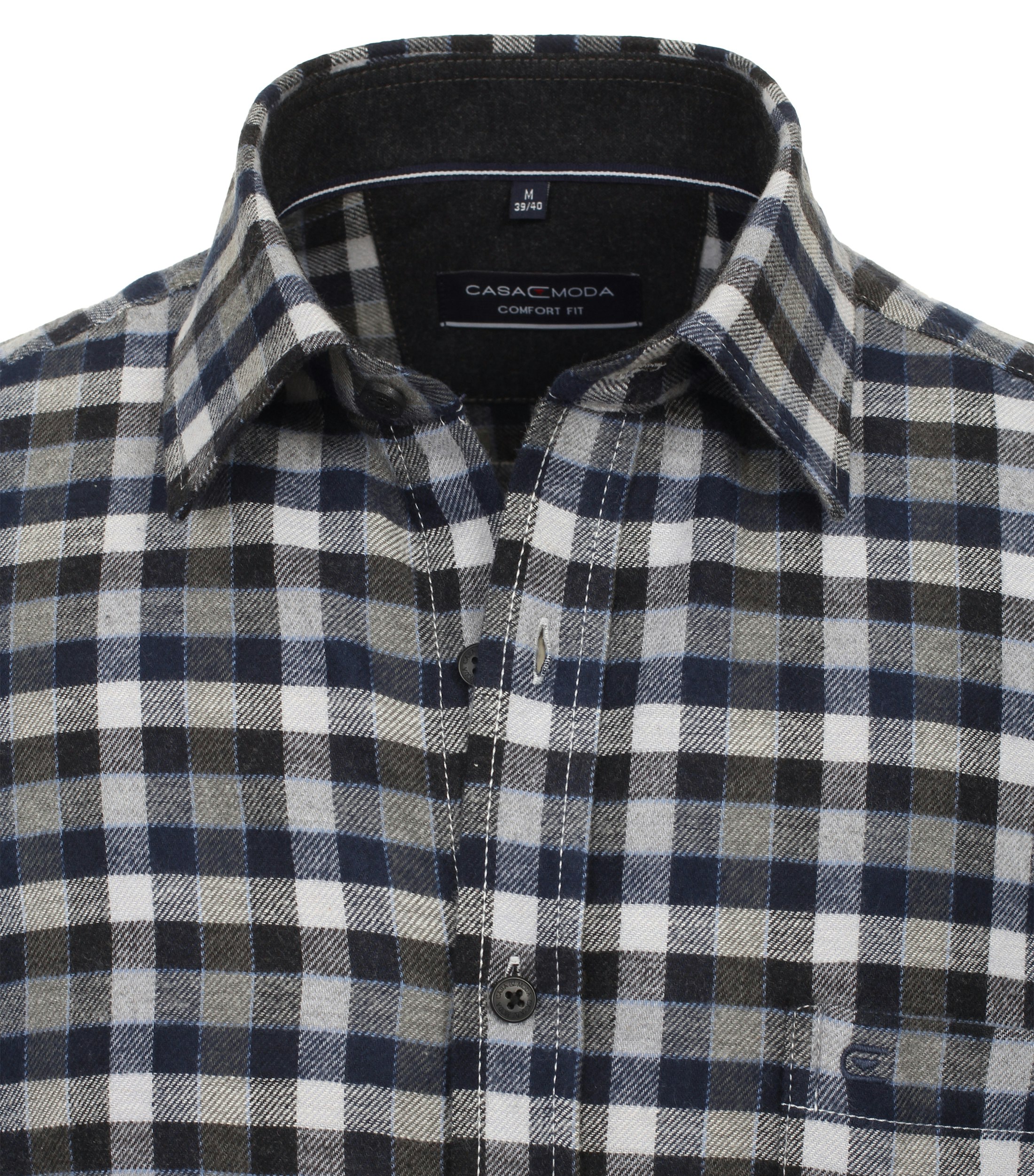 Ein Freizeithemd im kariert Muster in der Farbe Dunkelgrün