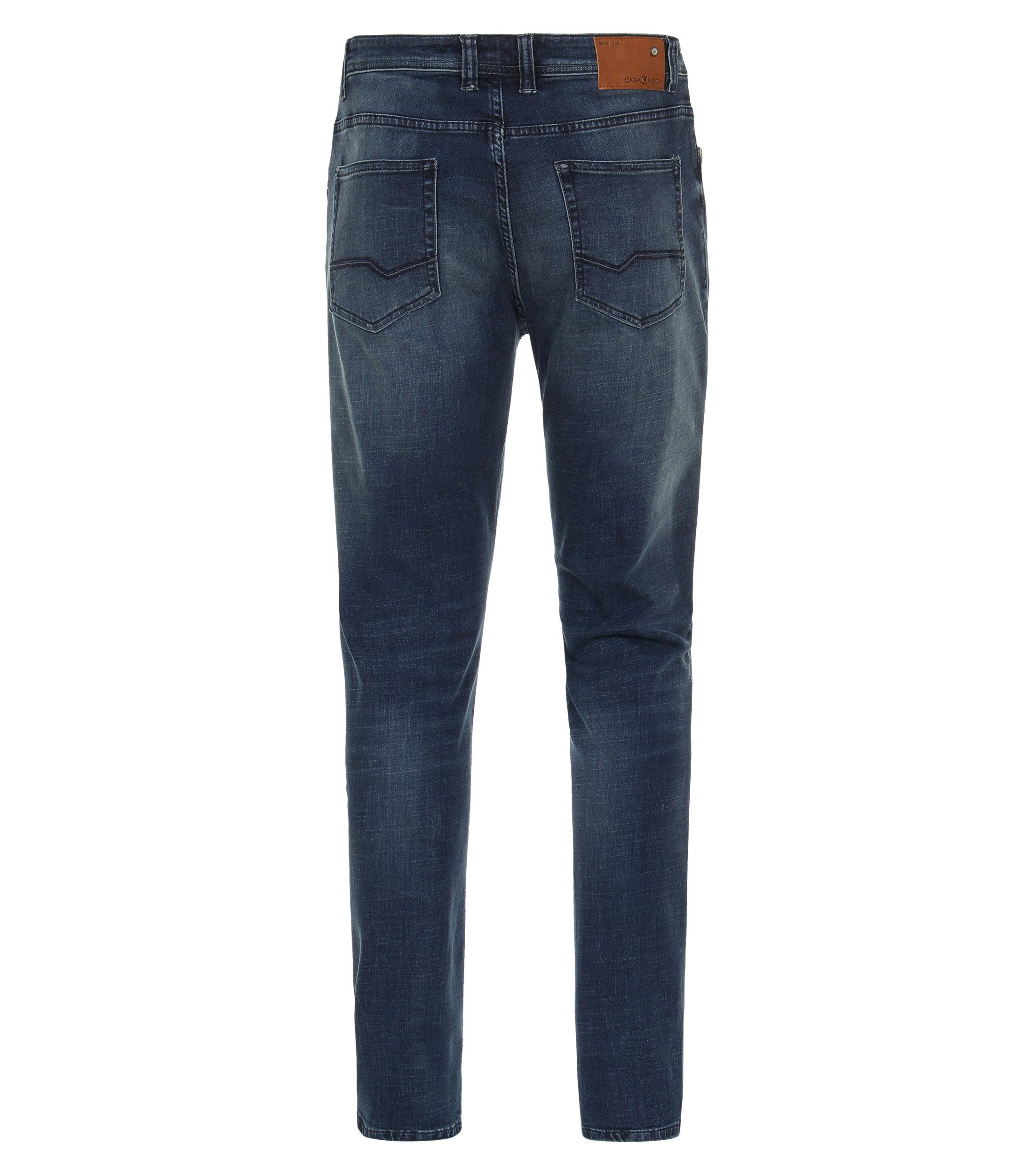 Eine Jeans im uni Muster in der Farbe Mittelblau