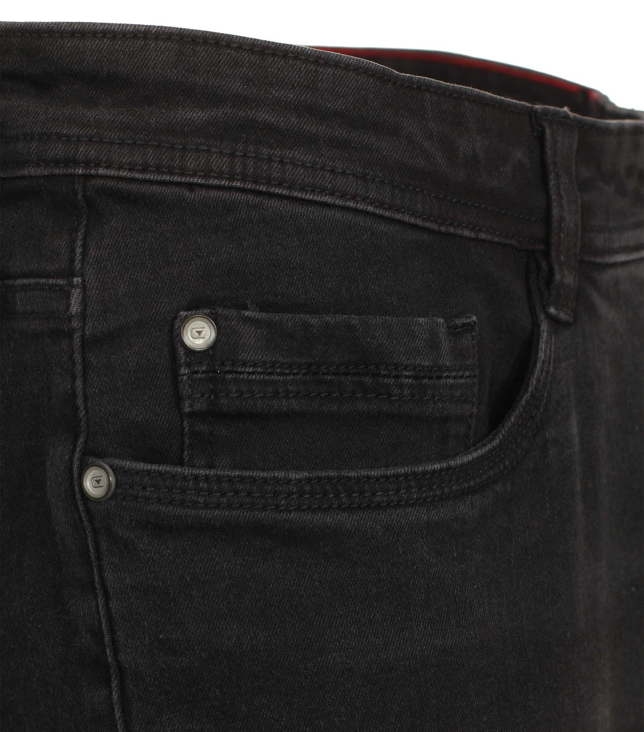 Eine Jeans im uni Muster in der Farbe Dunkelgrau