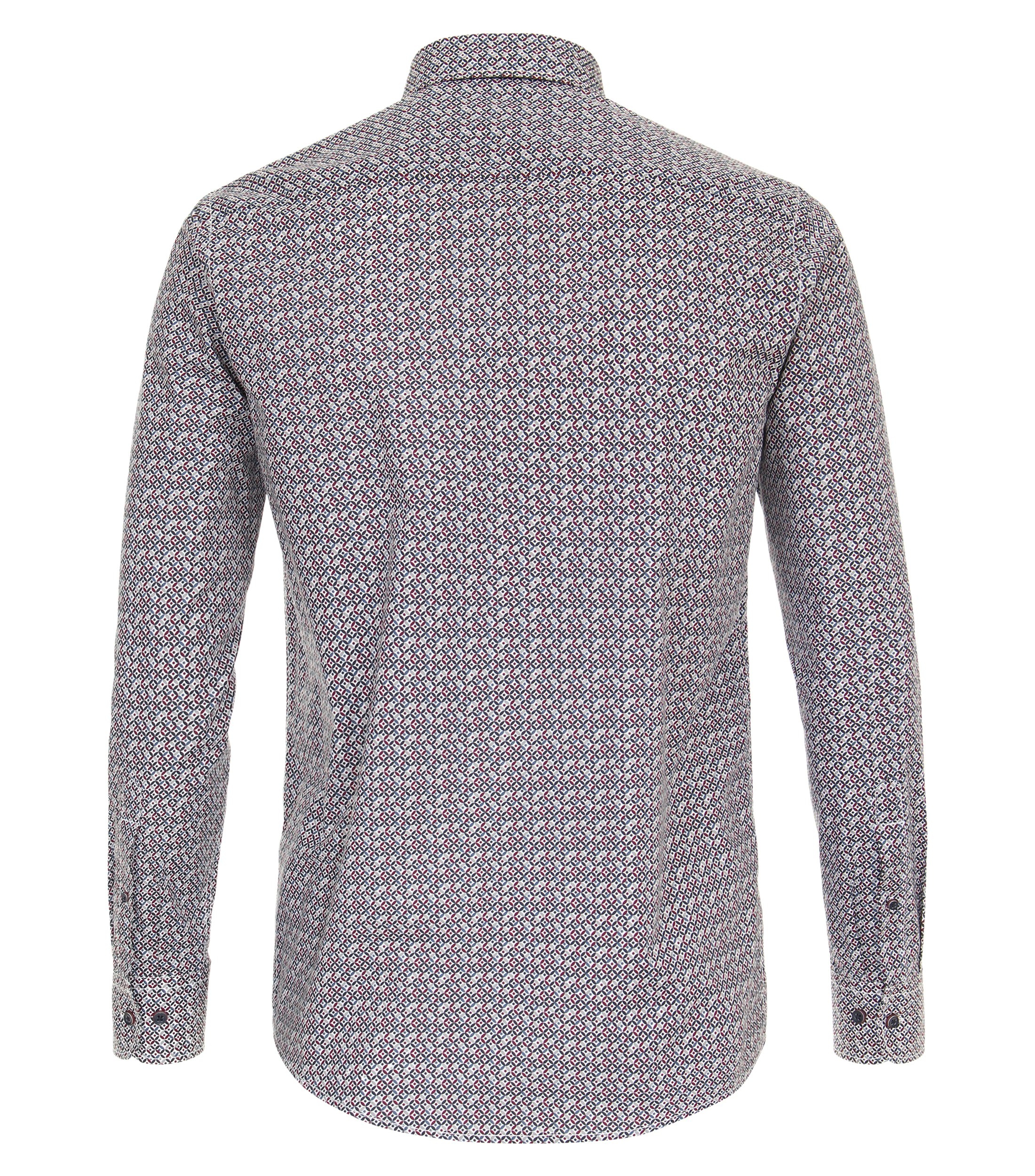 Ein Freizeithemd im Print Muster in der Farbe Dunkelrot