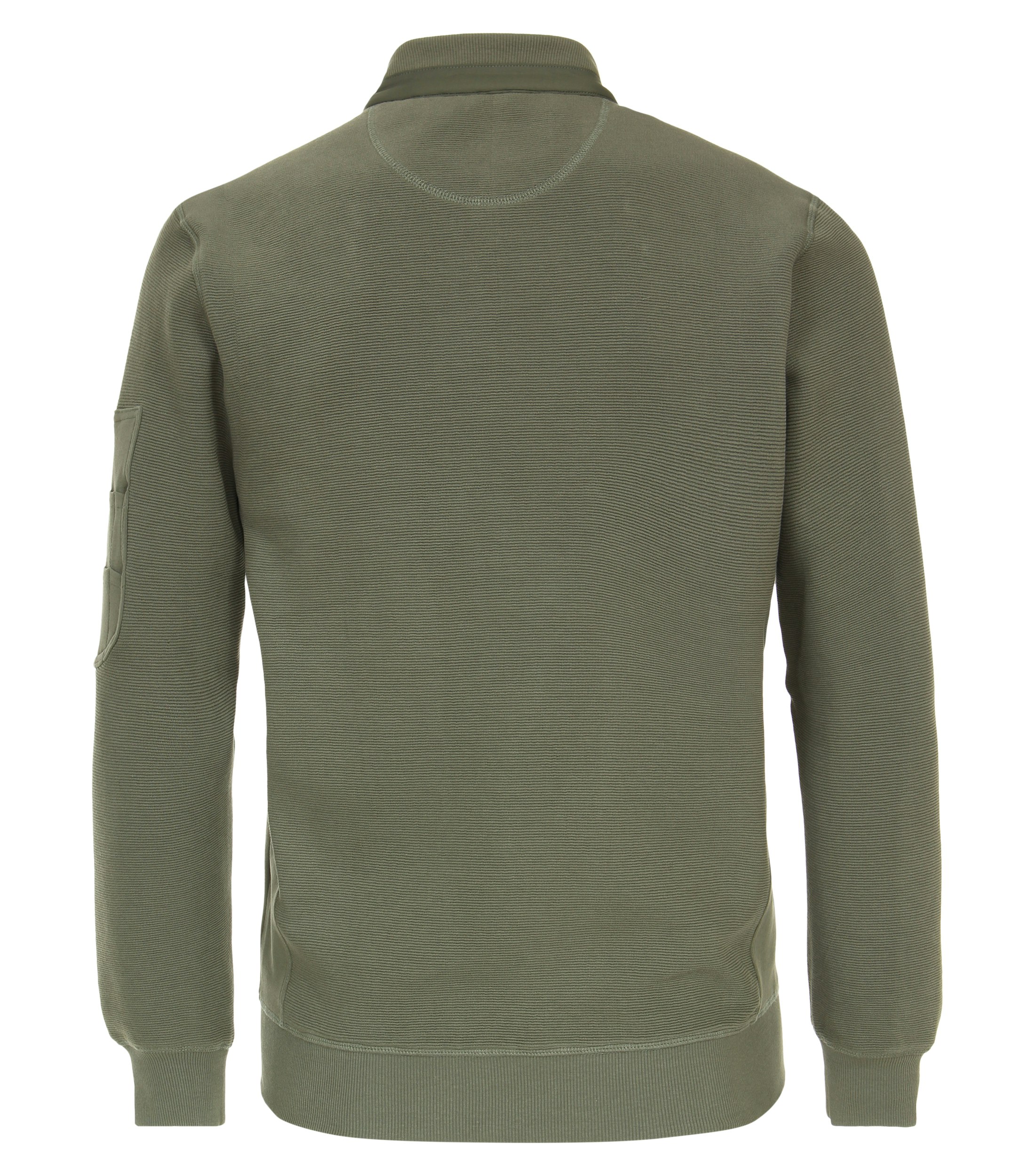 Ein Sweatjacke im uni Muster in der Farbe Grün