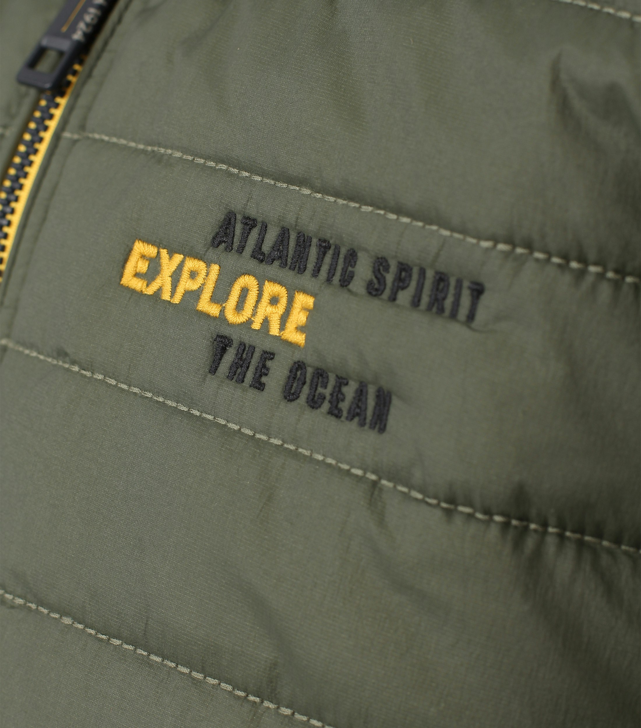 Ein Sweatjacke im uni Muster in der Farbe Grün