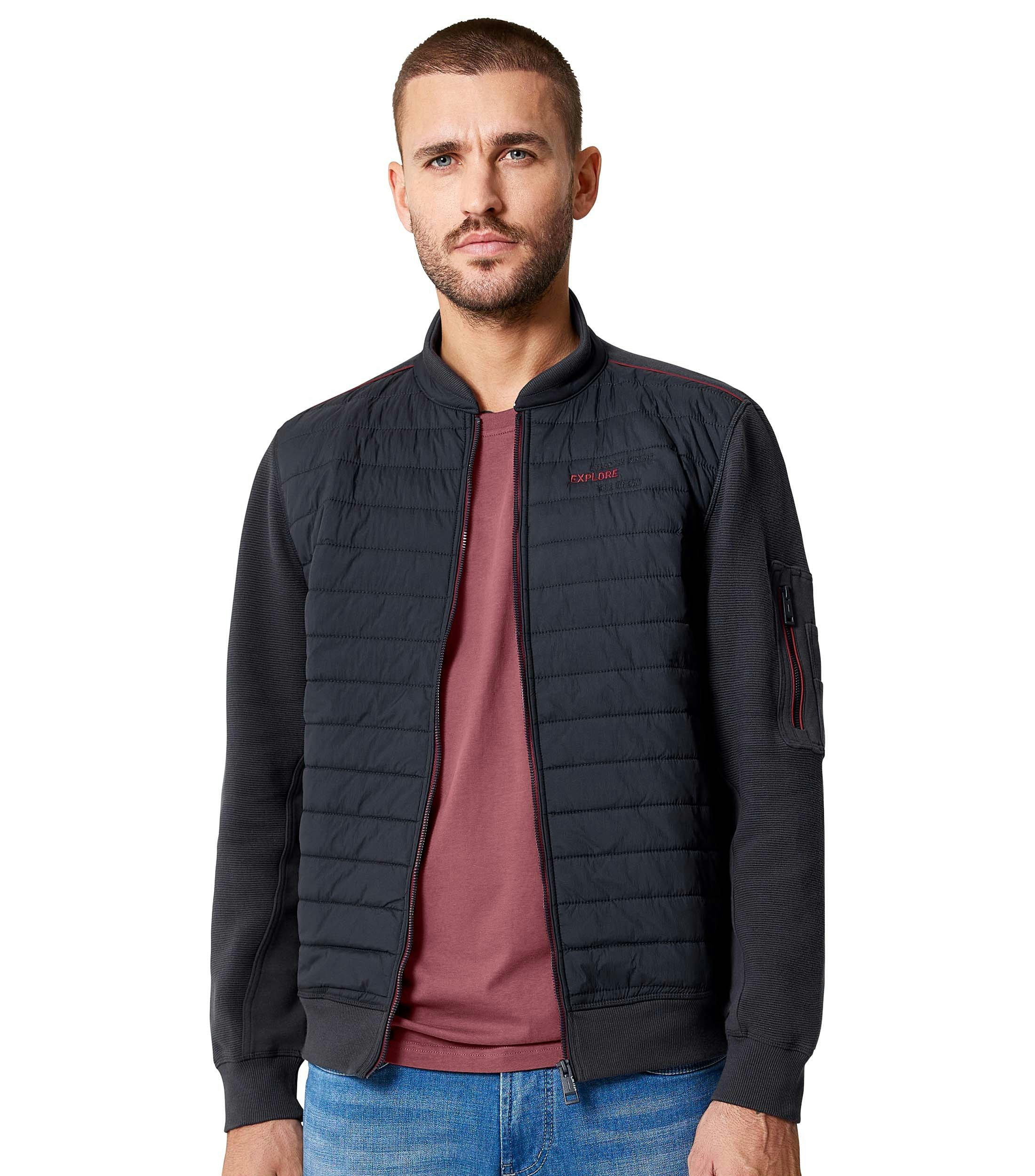 Sweatjacke im unifarbenen Design in der Farbe Dunkelblau