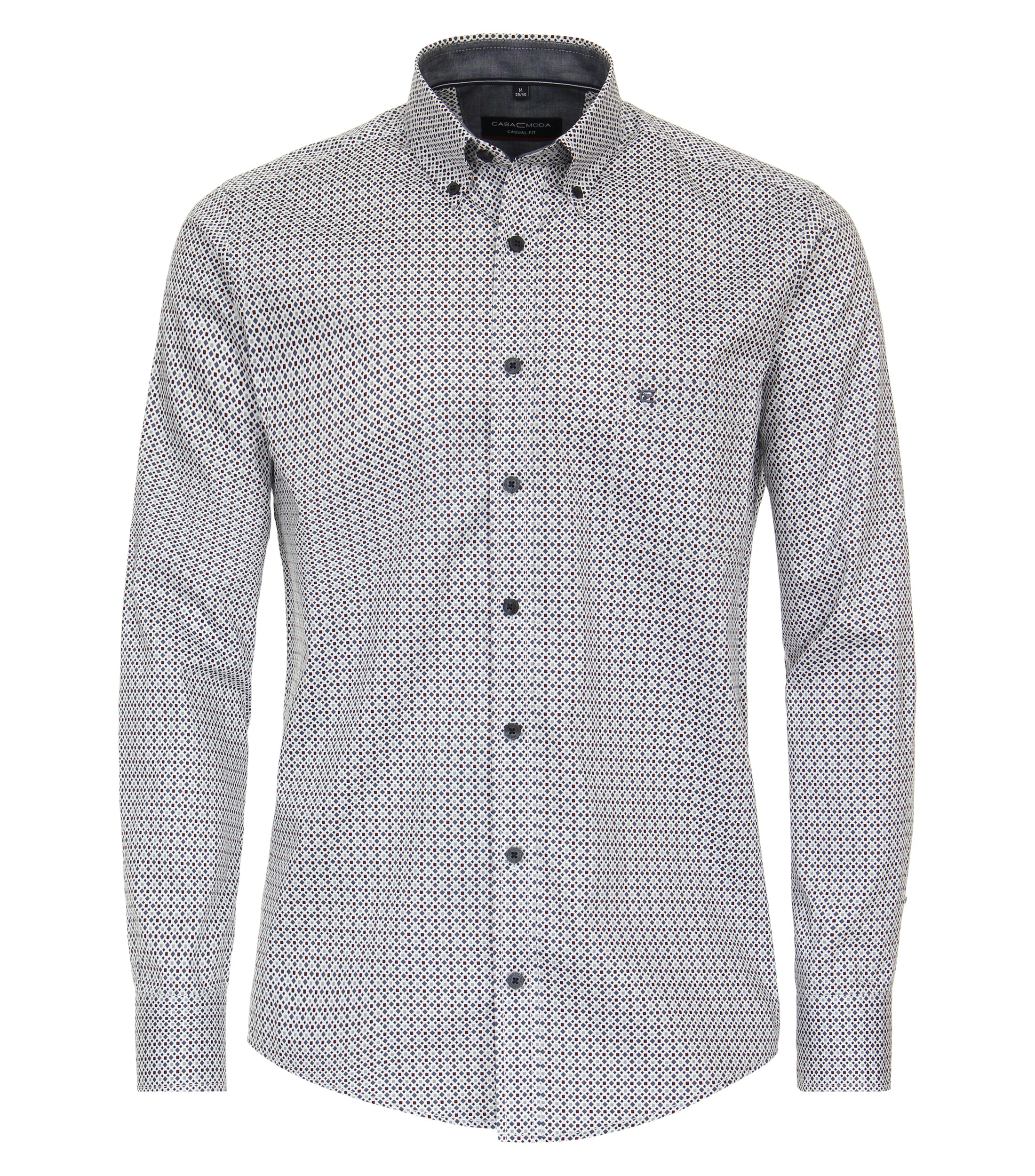 Ein Freizeithemd im Print Muster in der Farbe Mittelblau