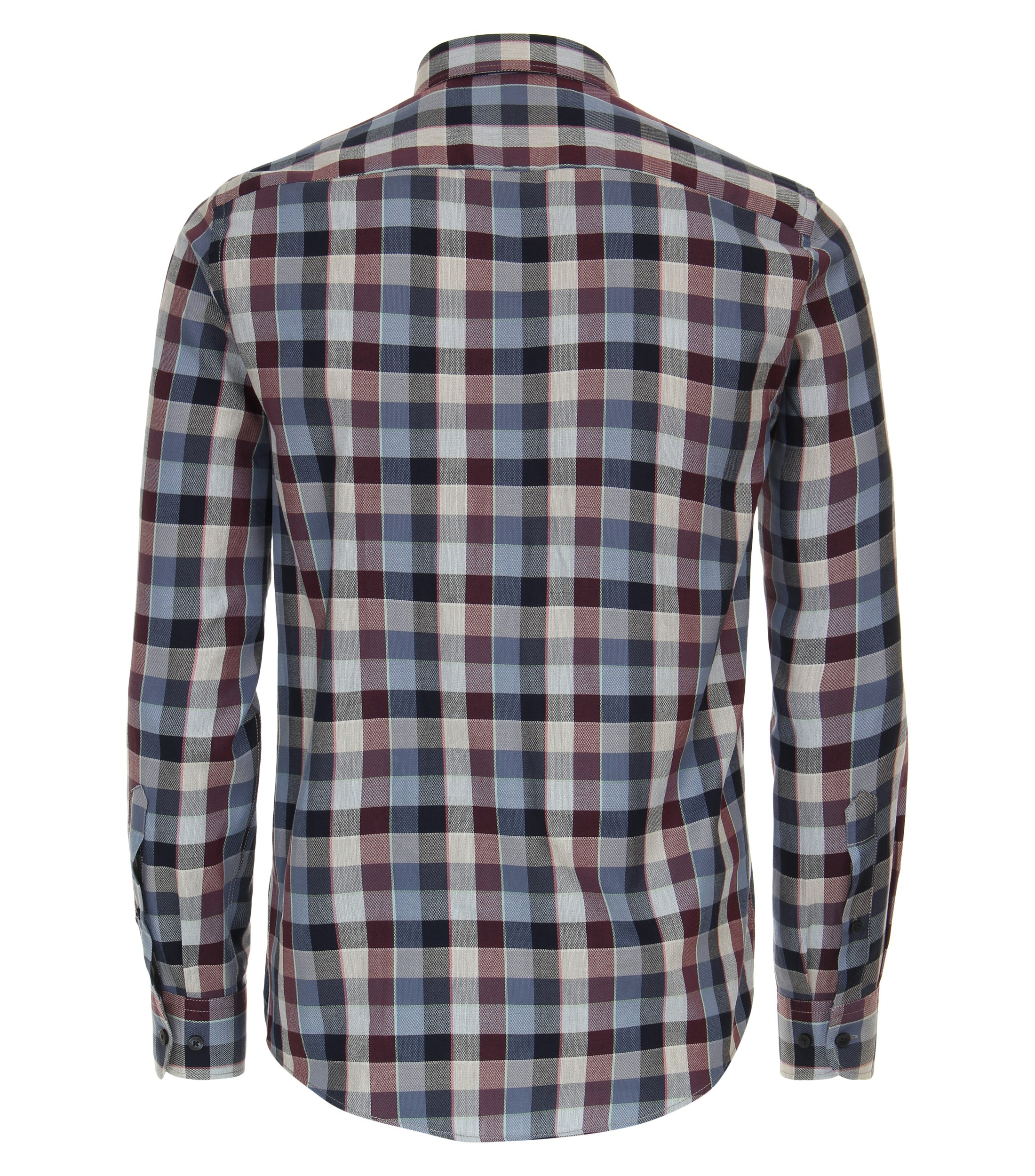 Ein Freizeithemd im kariert Muster in der Farbe Dunkelrot