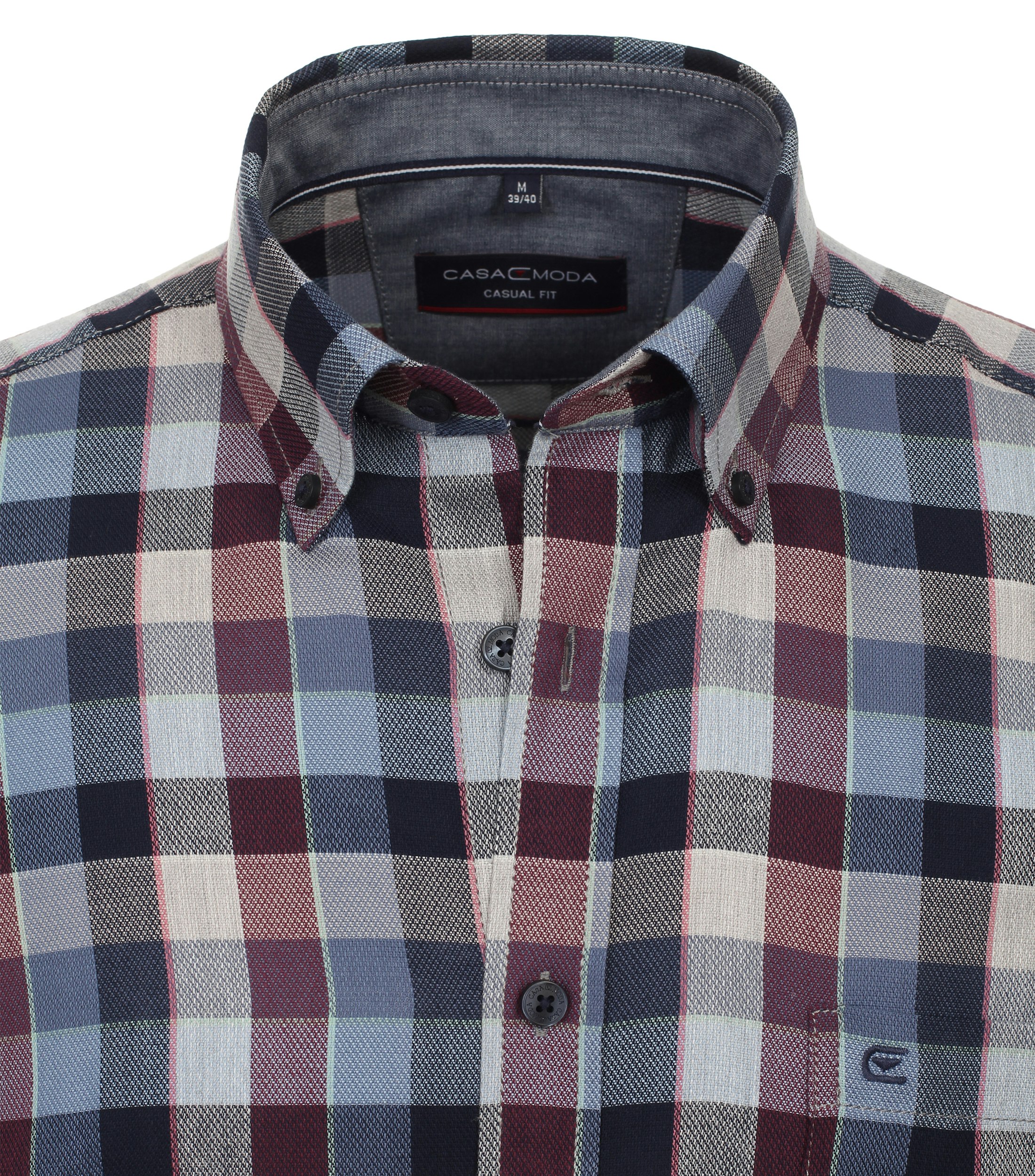 Ein Freizeithemd im kariert Muster in der Farbe Dunkelrot