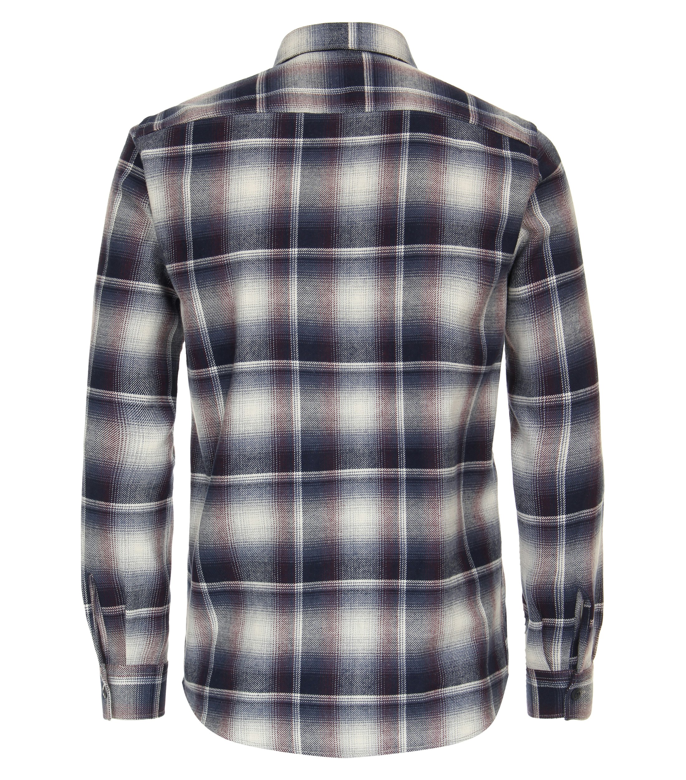 Ein Freizeithemd im uni Muster in der Farbe Dunkelrot