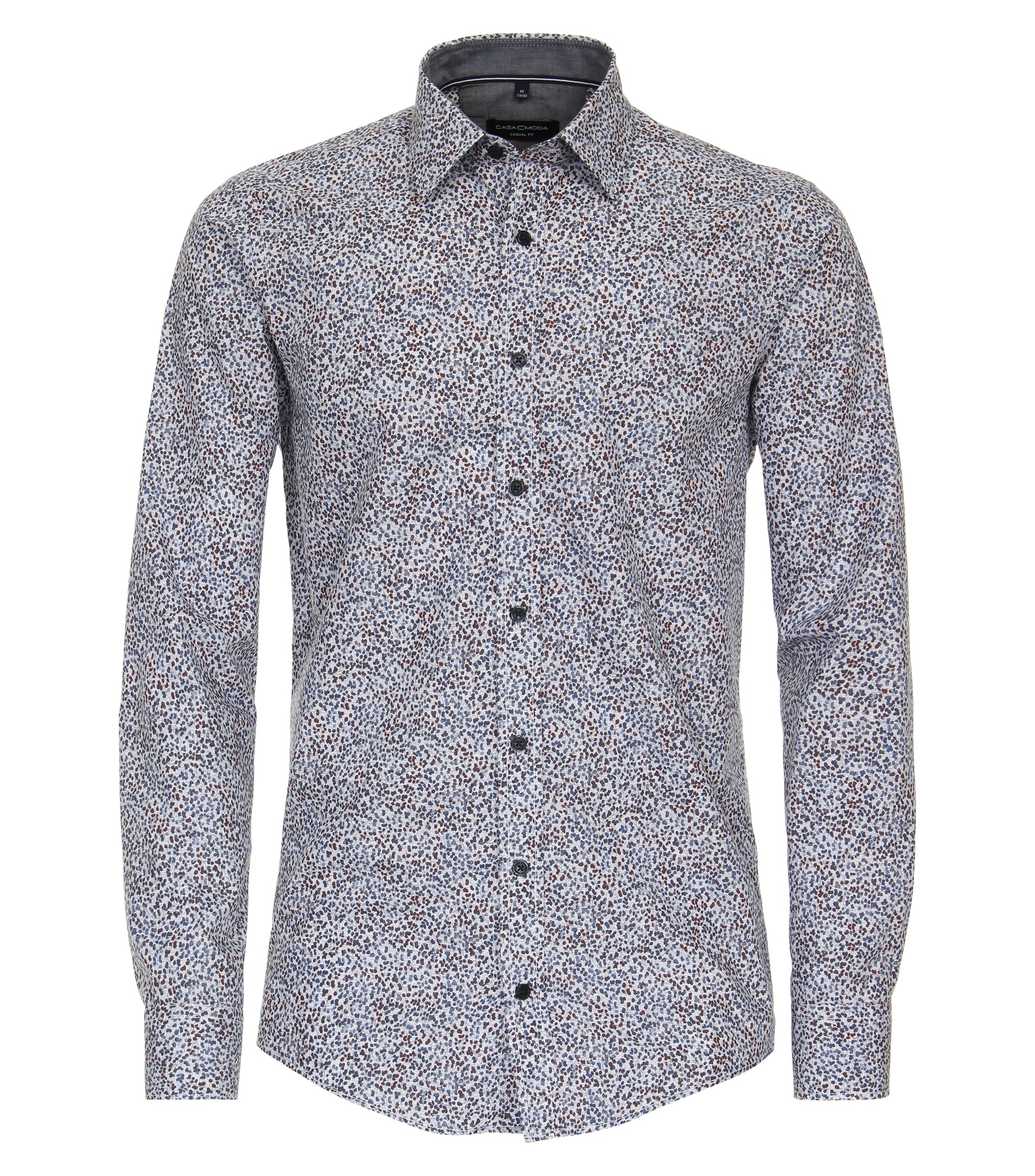 Ein Freizeithemd im Print Muster in der Farbe Mittelblau