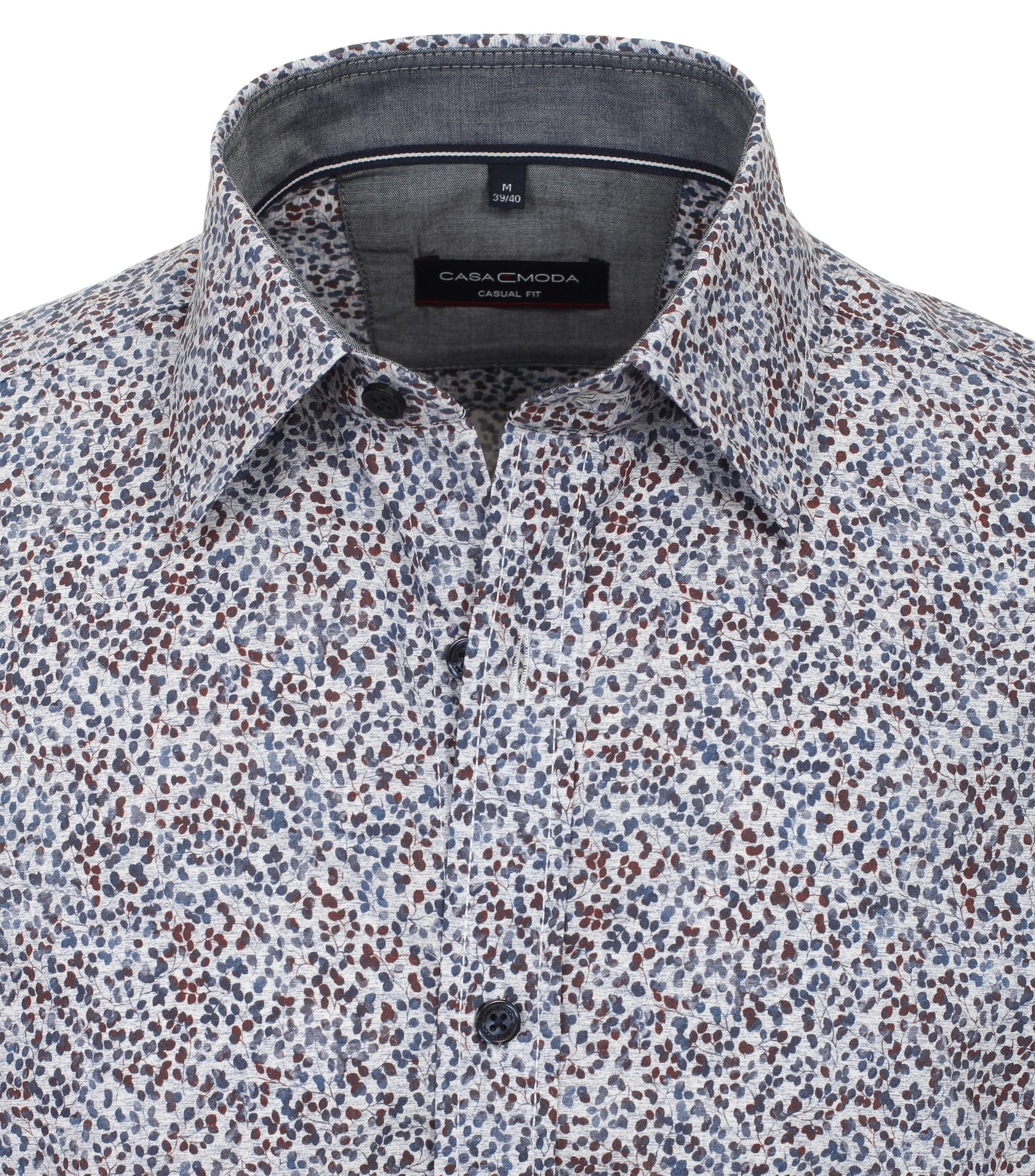 Ein Freizeithemd im Print Muster in der Farbe Mittelblau