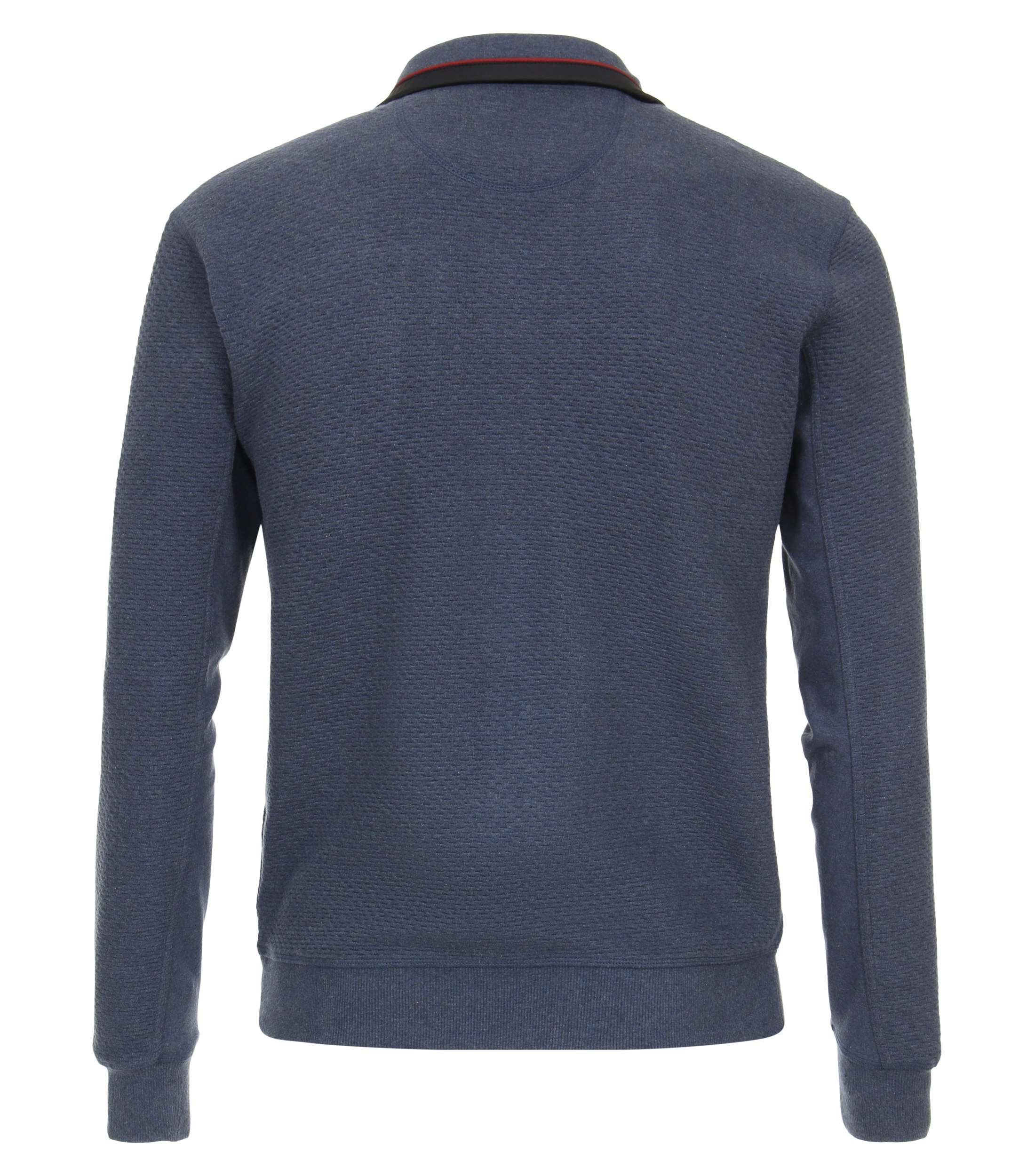 Ein Sweatjacke im uni Muster in der Farbe Mittelblau