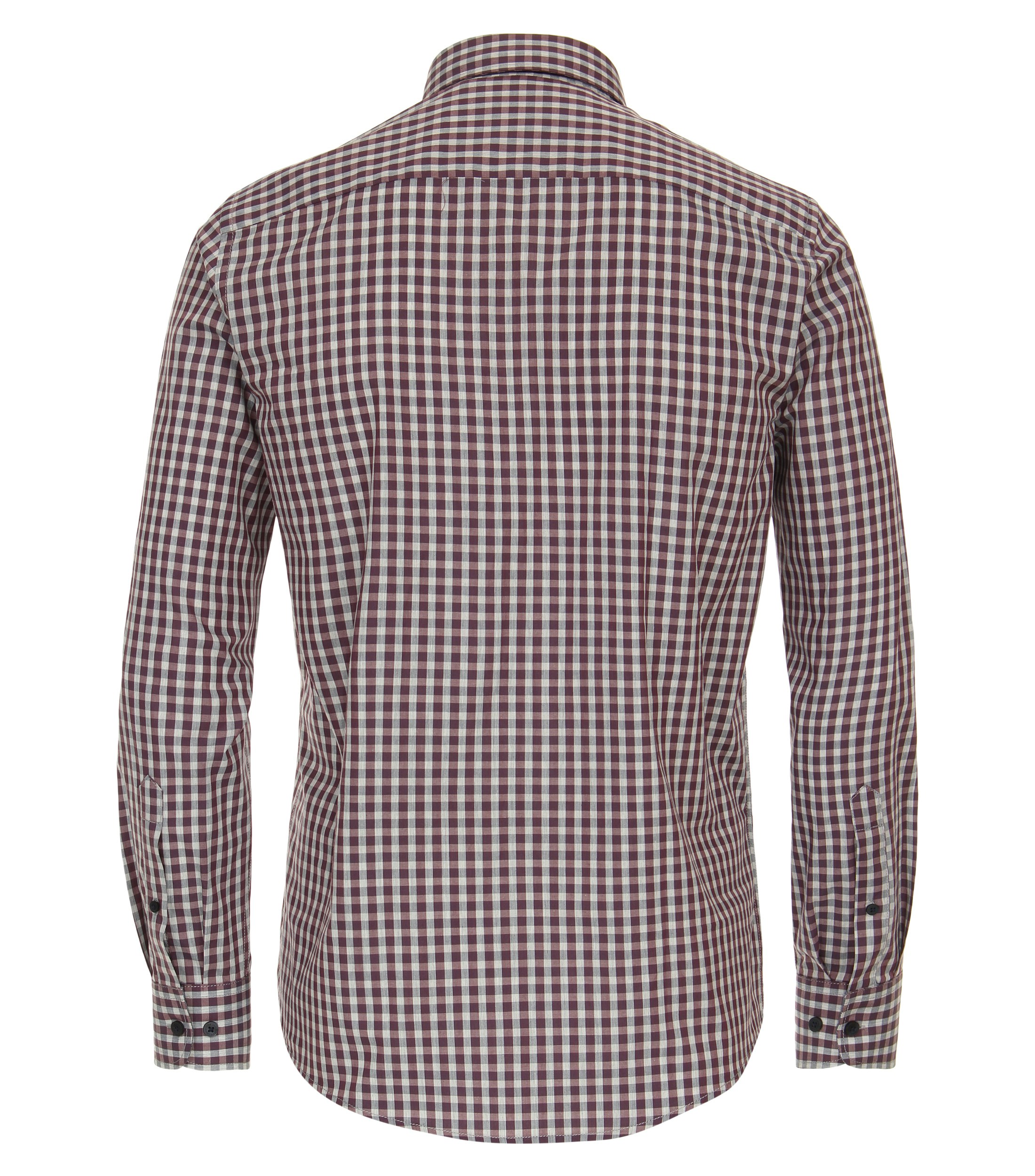 Ein Freizeithemd im kariert Muster in der Farbe Dunkelrot