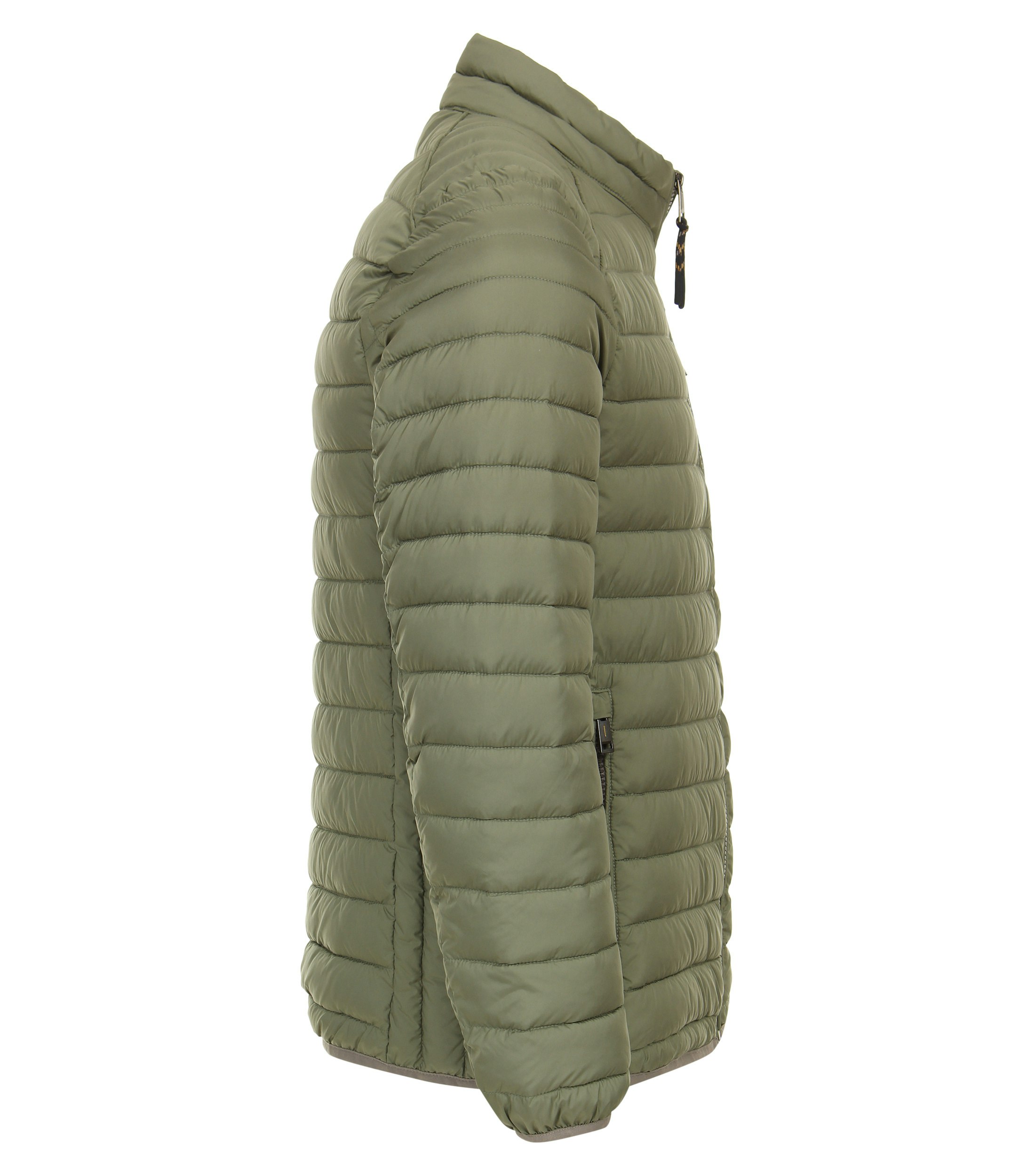 Ein Jacke im uni Muster in der Farbe Olive