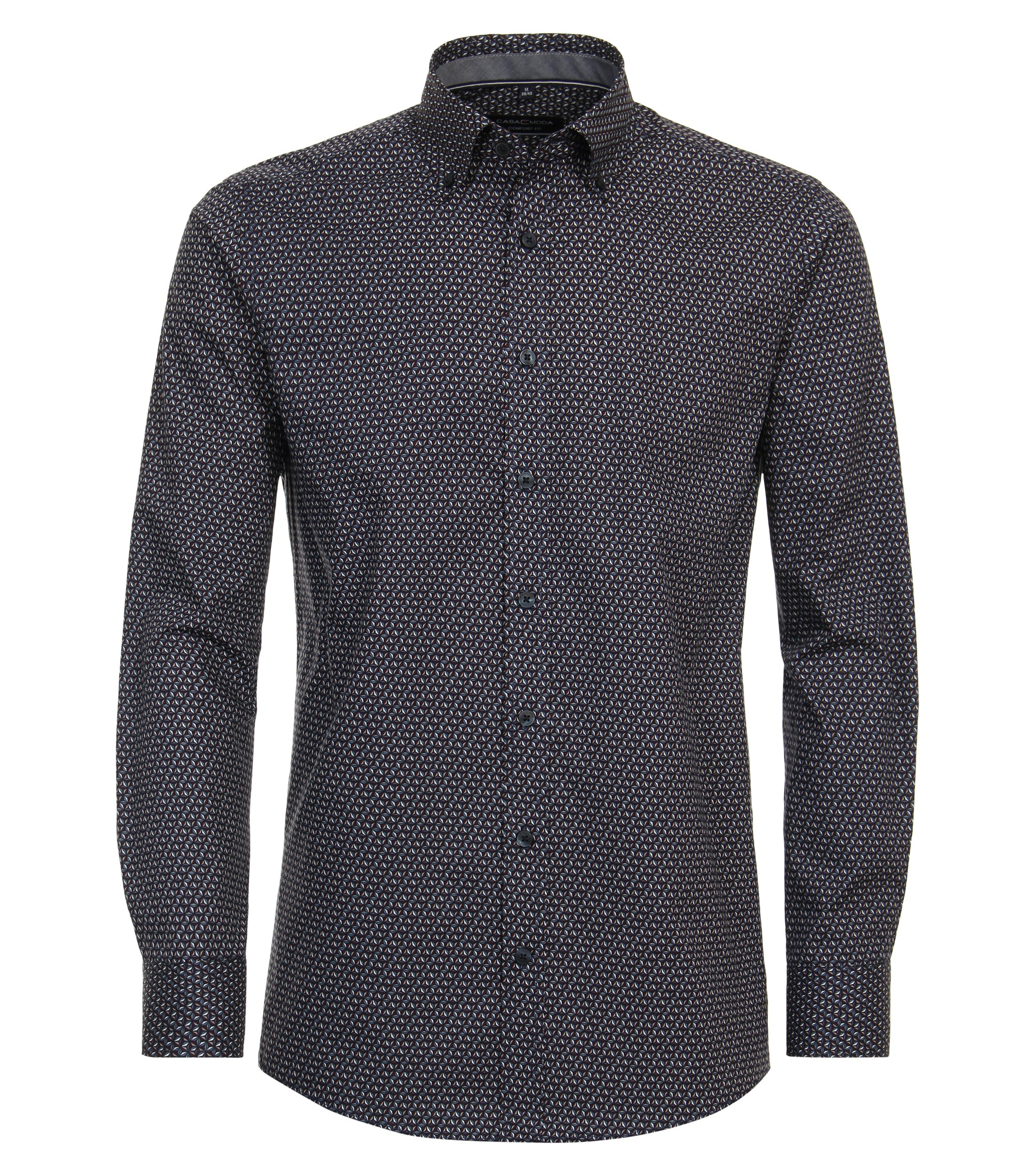 Ein Freizeithemd im Print Muster in der Farbe Dunkelblau