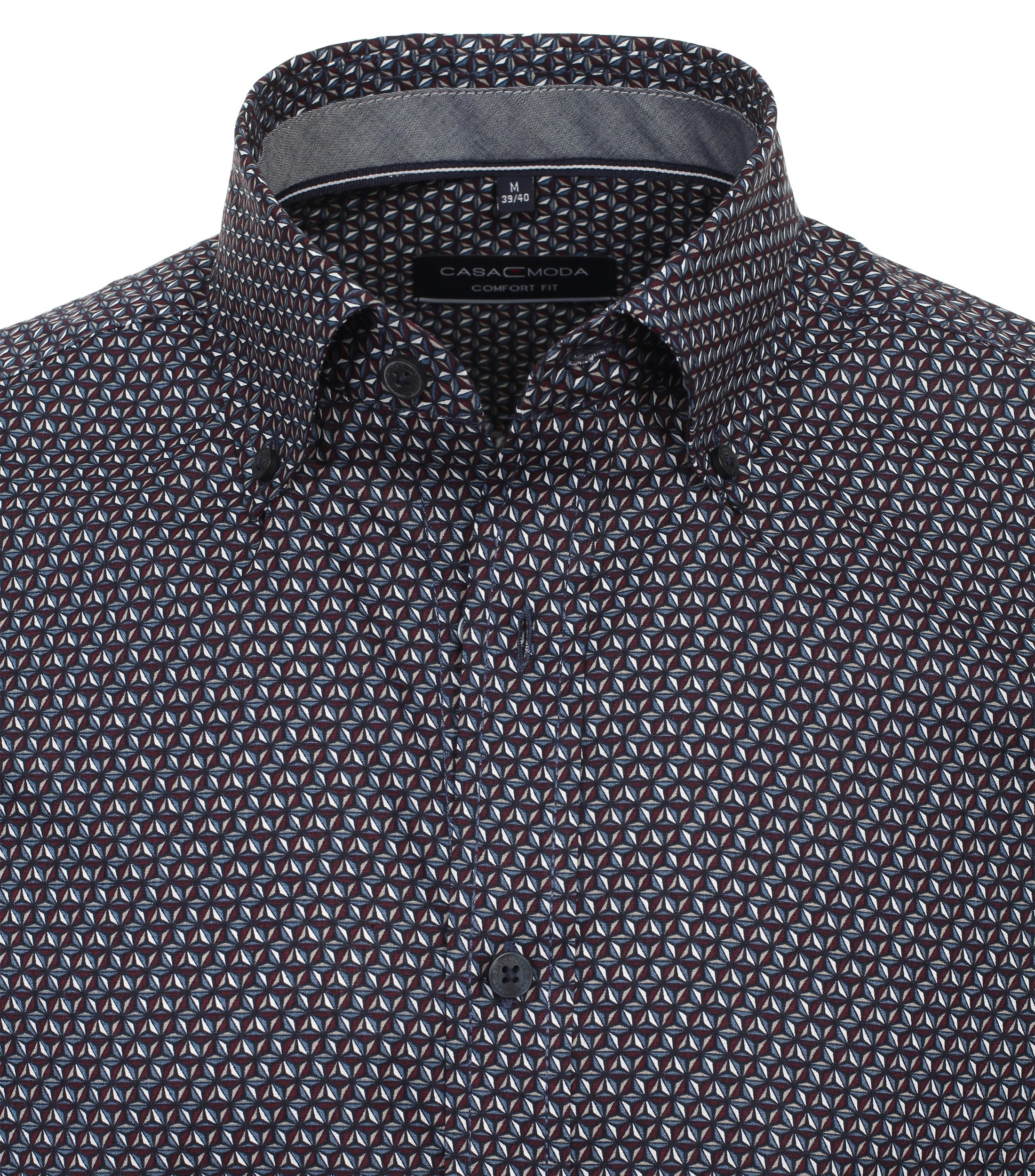 Ein Freizeithemd im Print Muster in der Farbe Dunkelblau