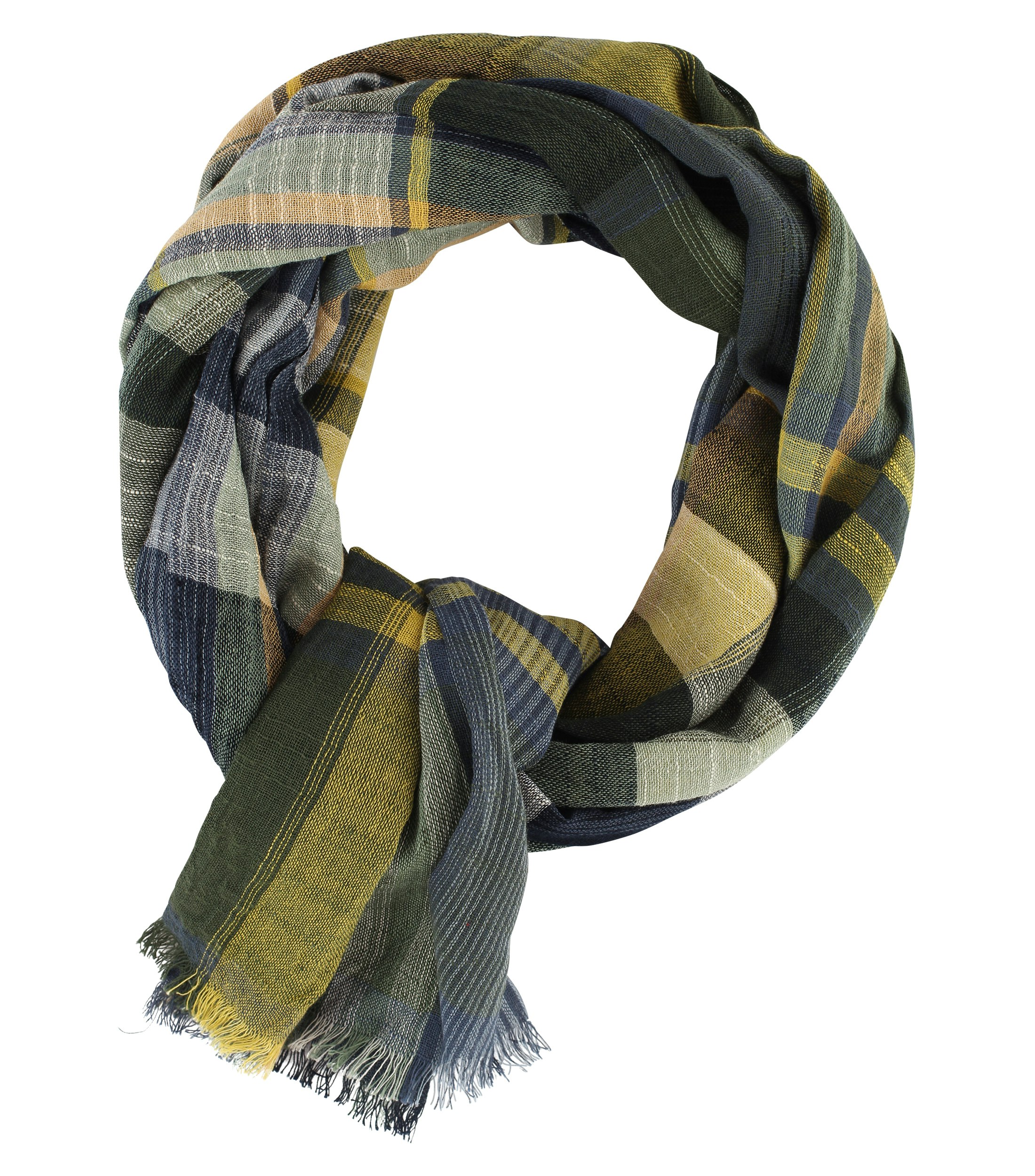 Ein Schal im uni Muster in der Farbe Gelb