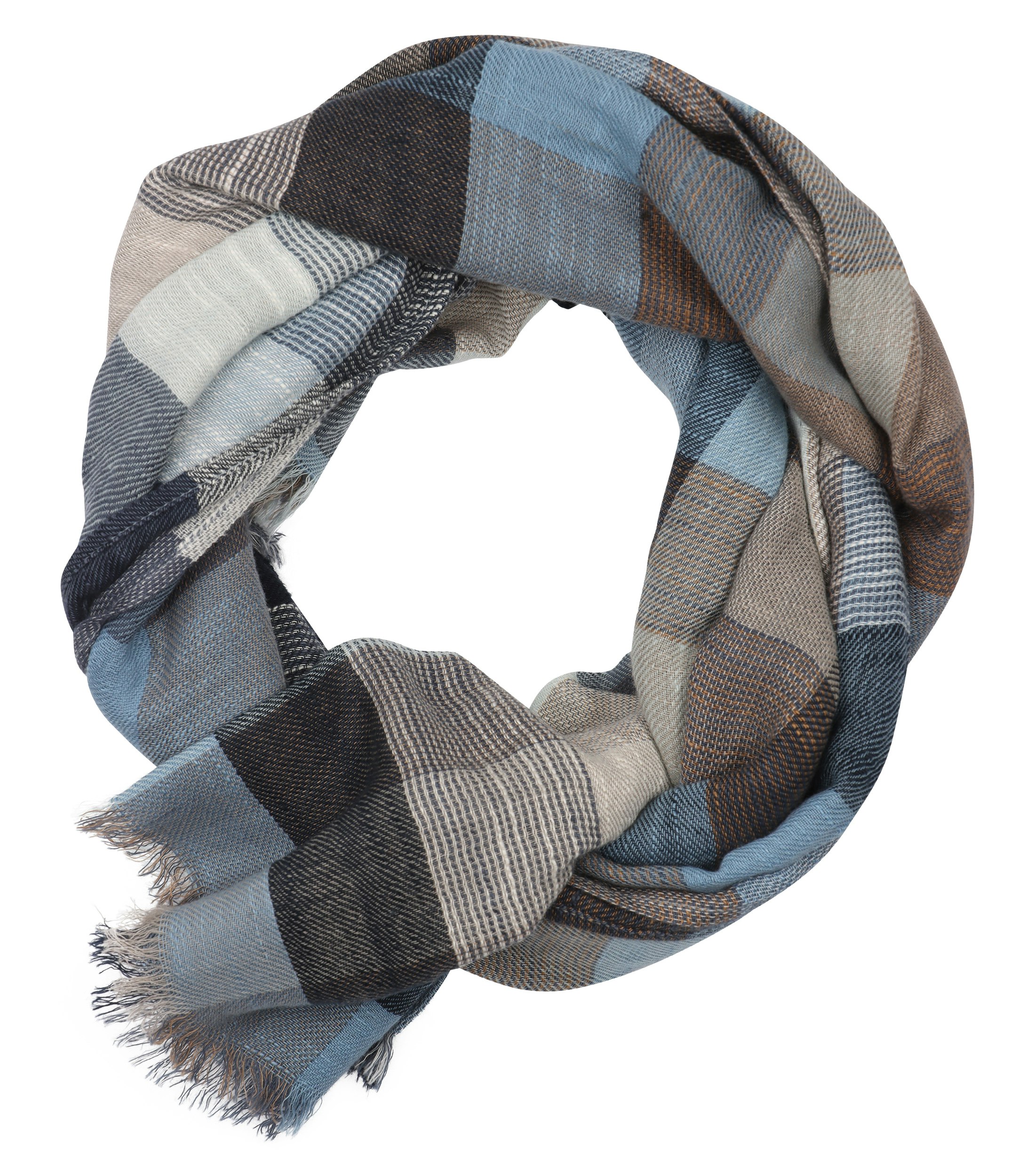 Ein Schal im uni Muster in der Farbe Hellblau