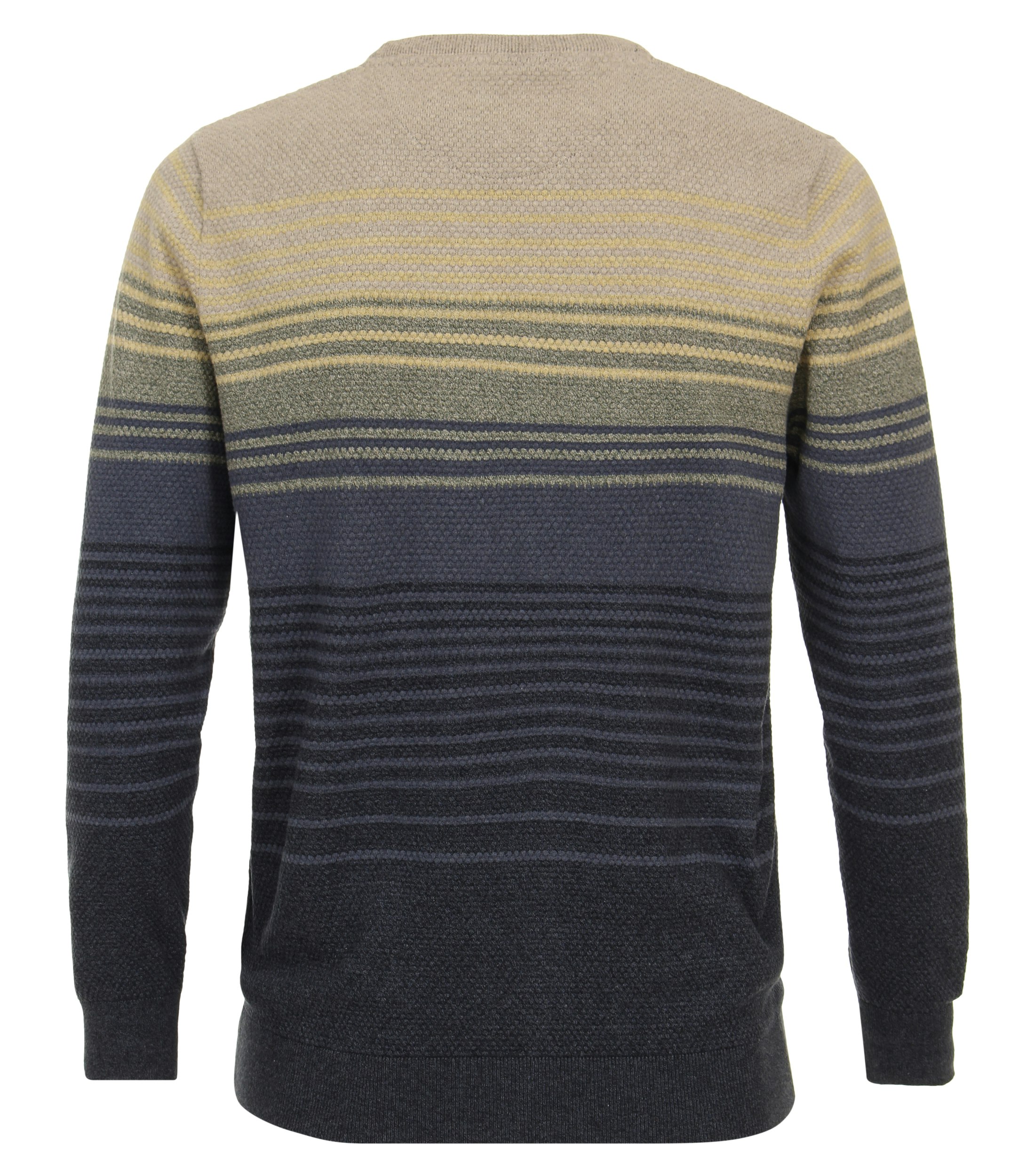 Ein Pullover im gestreift Muster in der Farbe Mittelblau