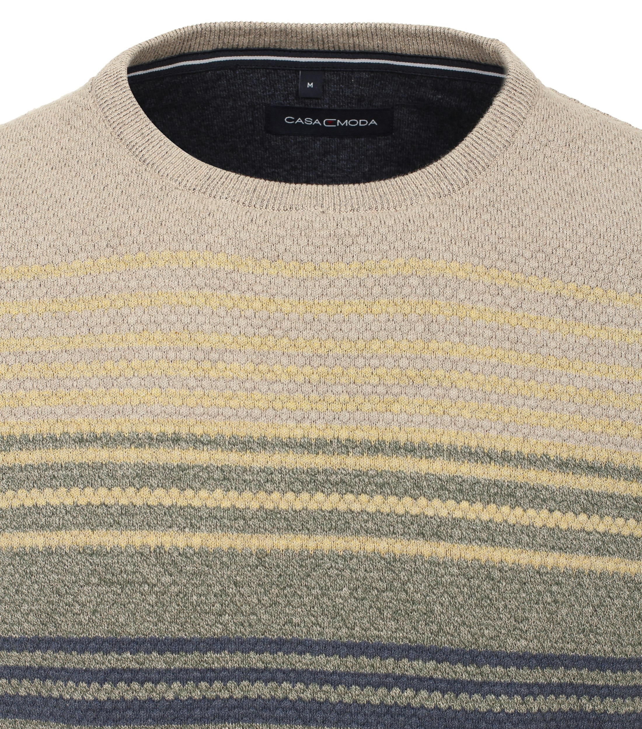 Pullover im gestreiften Muster in der Farbe Mittelblau