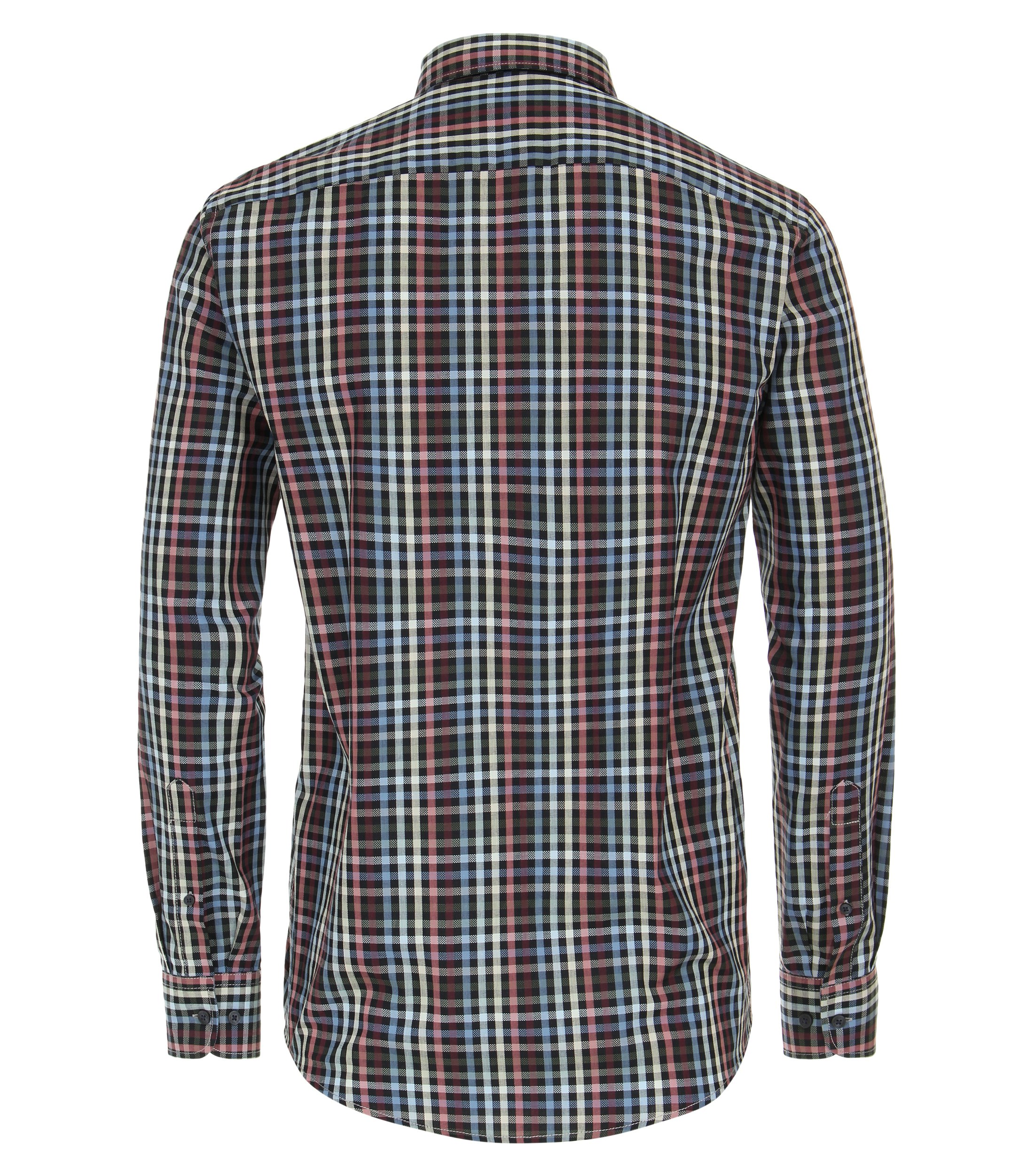 Ein Freizeithemd im kariert Muster in der Farbe Dunkelrot