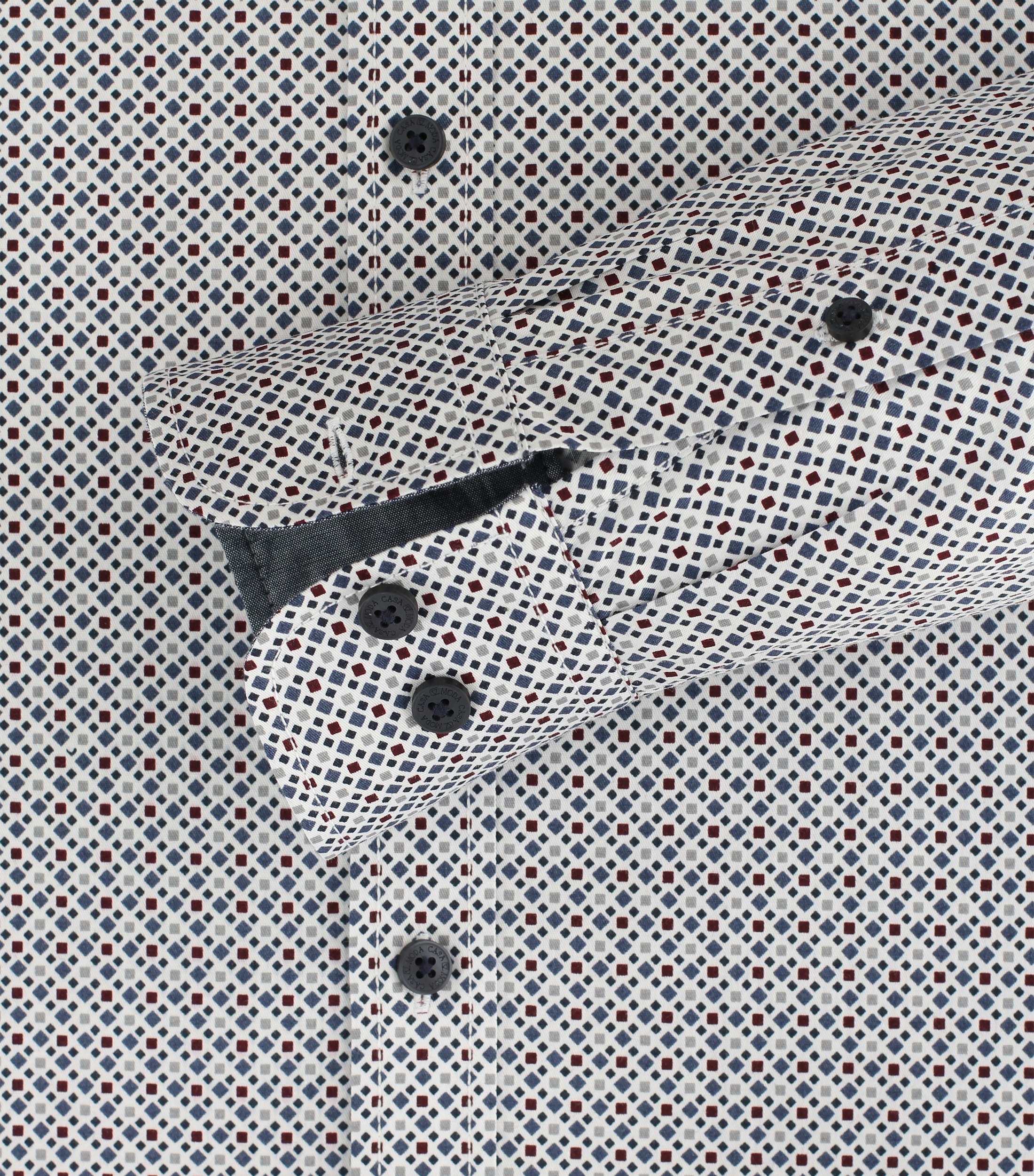 Freizeithemd im Print-Muster in der Farbe Mittelblau