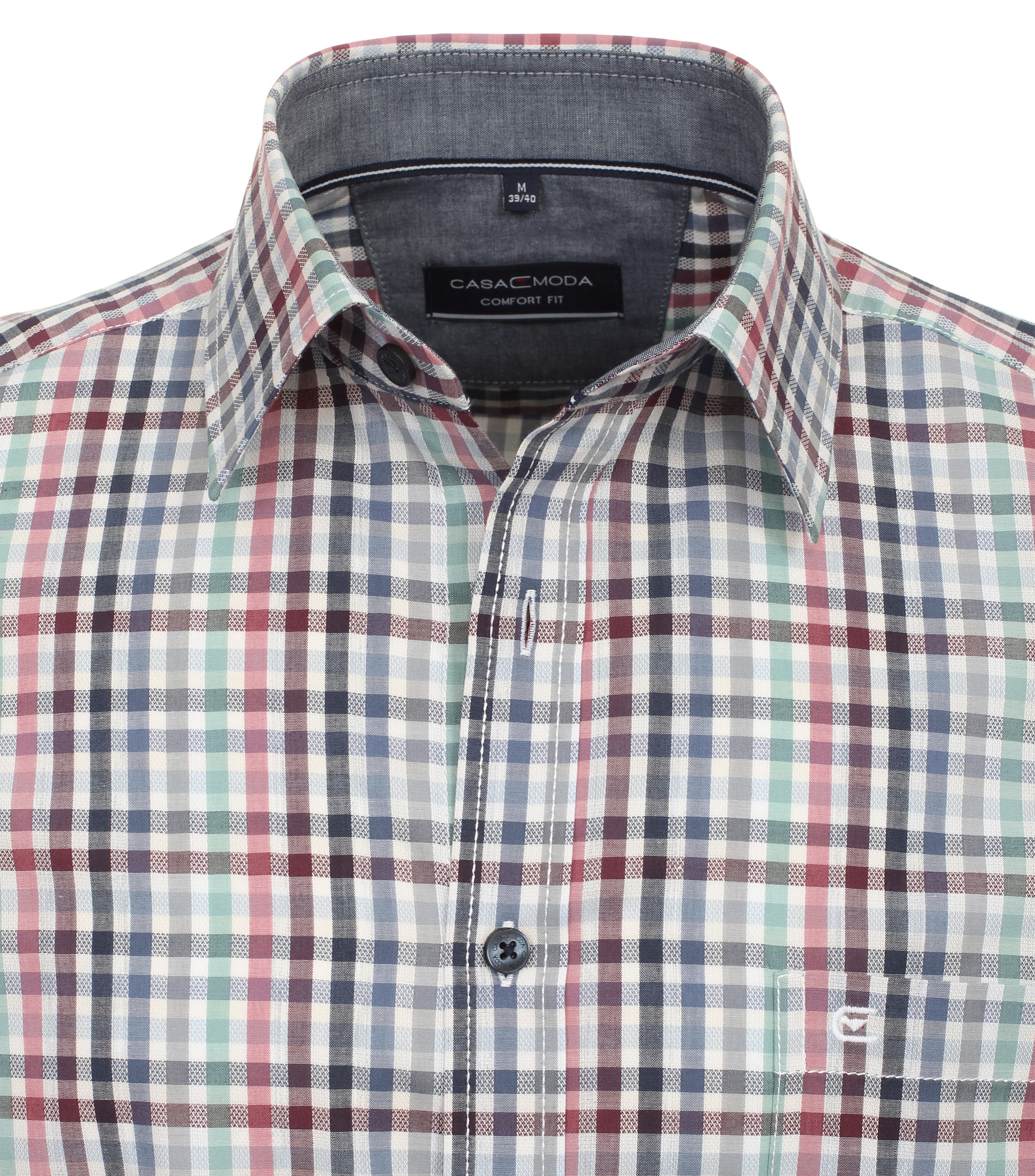 Ein Freizeithemd im kariert Muster in der Farbe Mittelrot