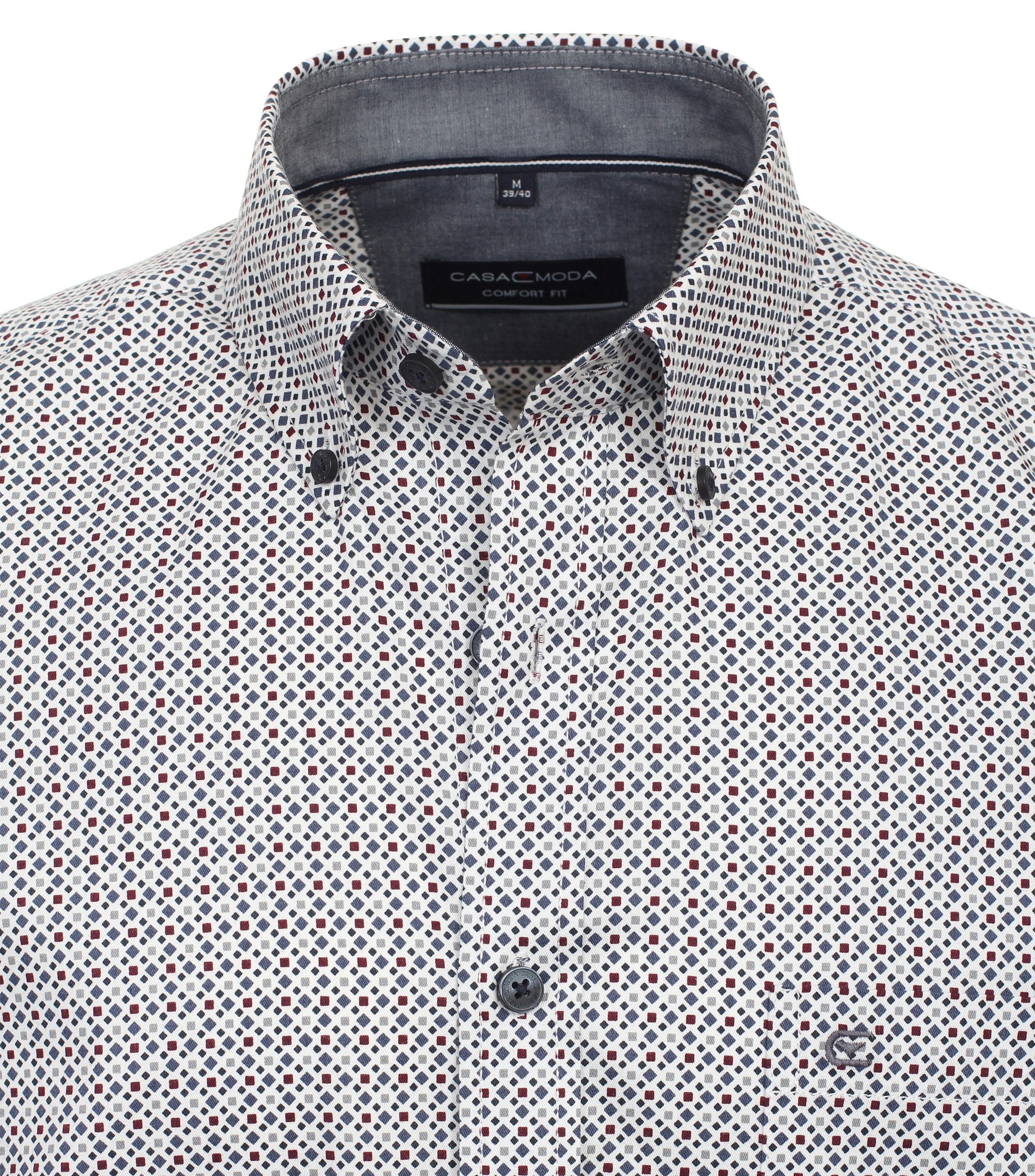 Ein Freizeithemd im Print Muster in der Farbe Mittelblau