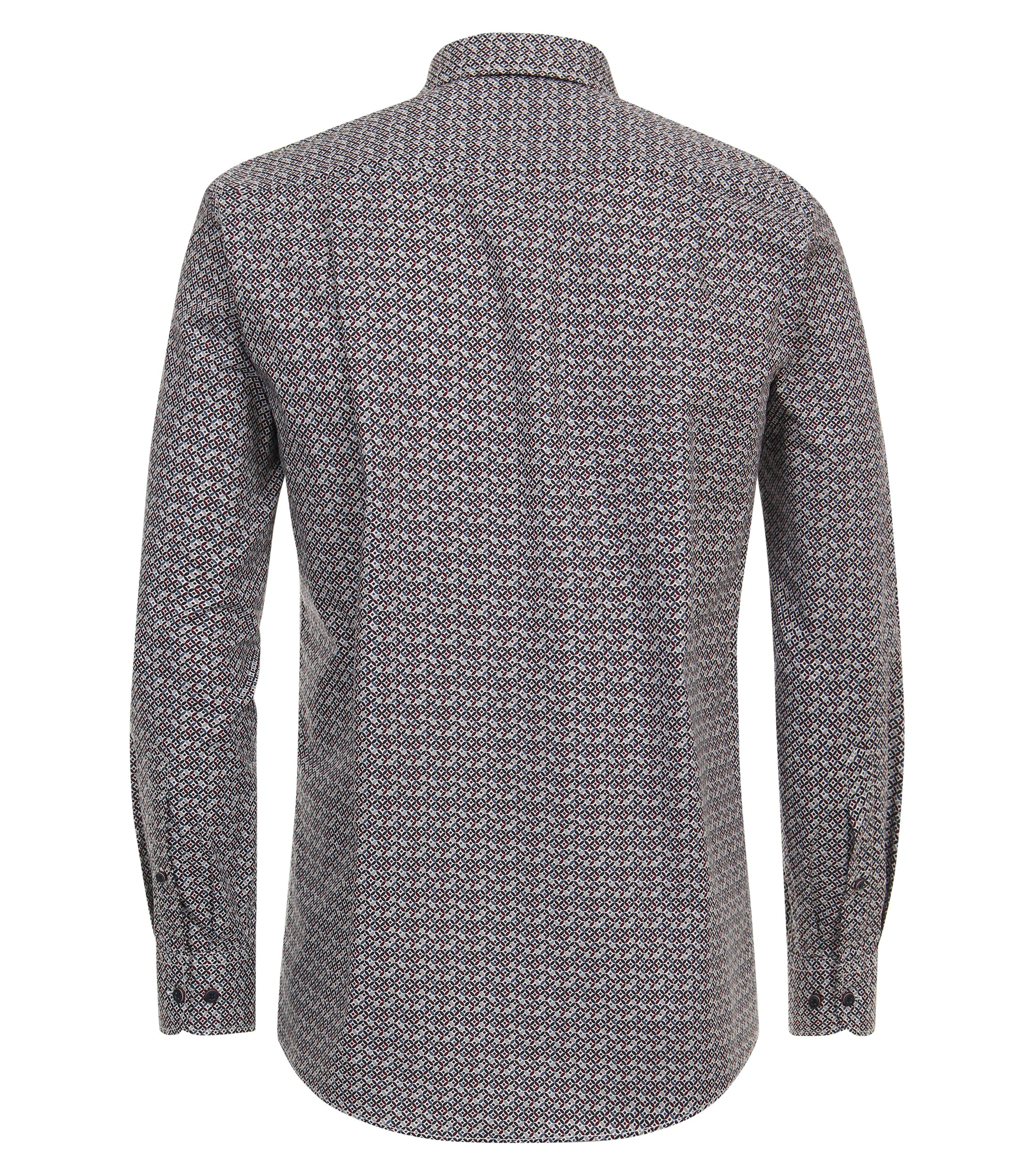 Ein Freizeithemd im Print Muster in der Farbe Dunkelrot