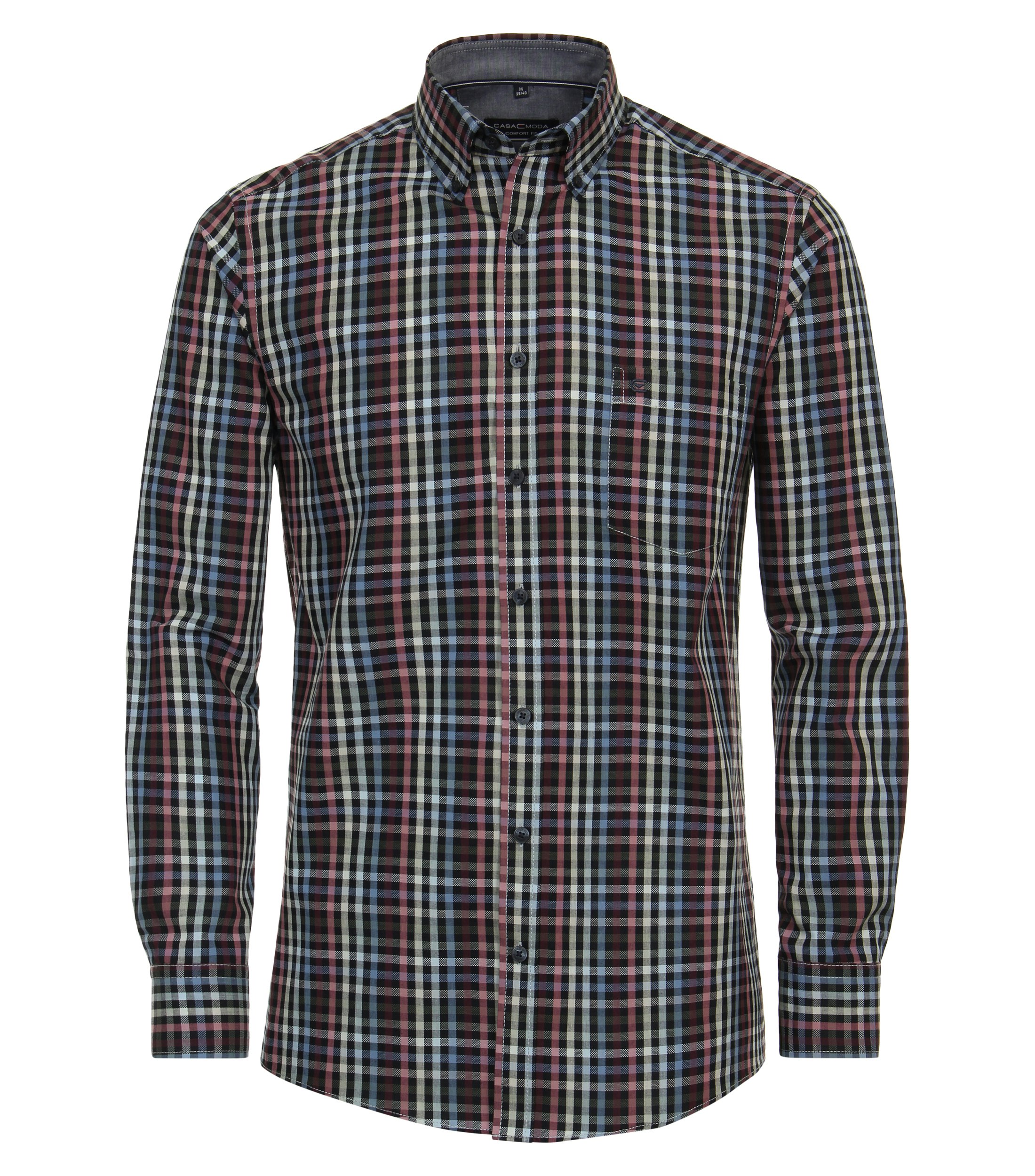 Ein Freizeithemd im kariert Muster in der Farbe Dunkelrot