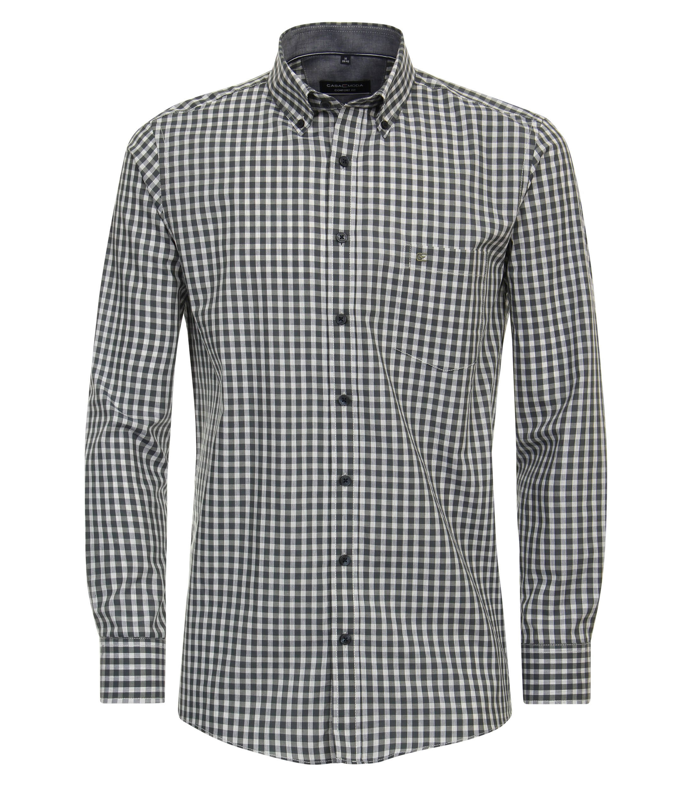 Ein Freizeithemd im kariert Muster in der Farbe Olive